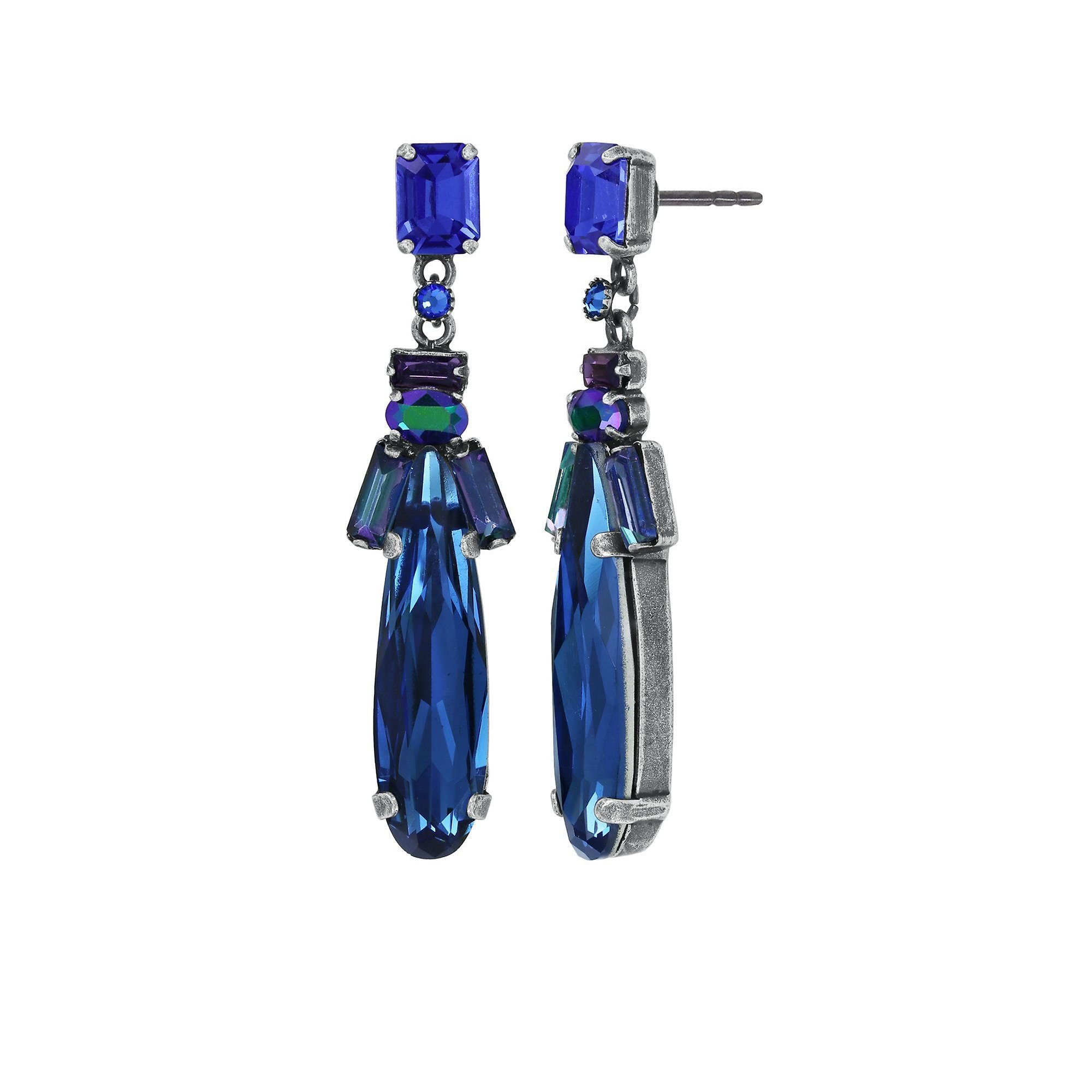 image for Earring Stud Dangling Strictly Beautiful Blue  