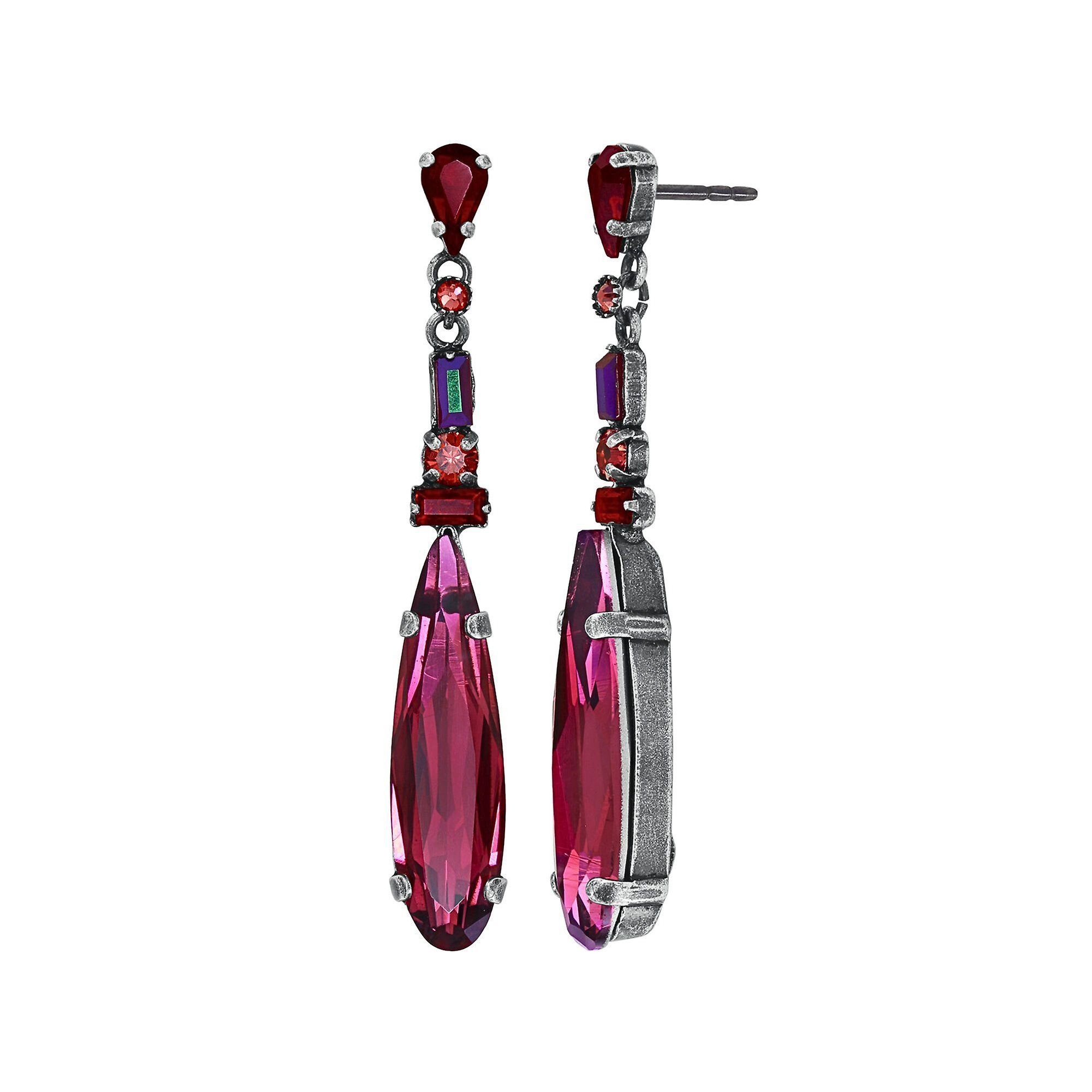 image for Earring Stud Dangling Strictly Beautiful Red  