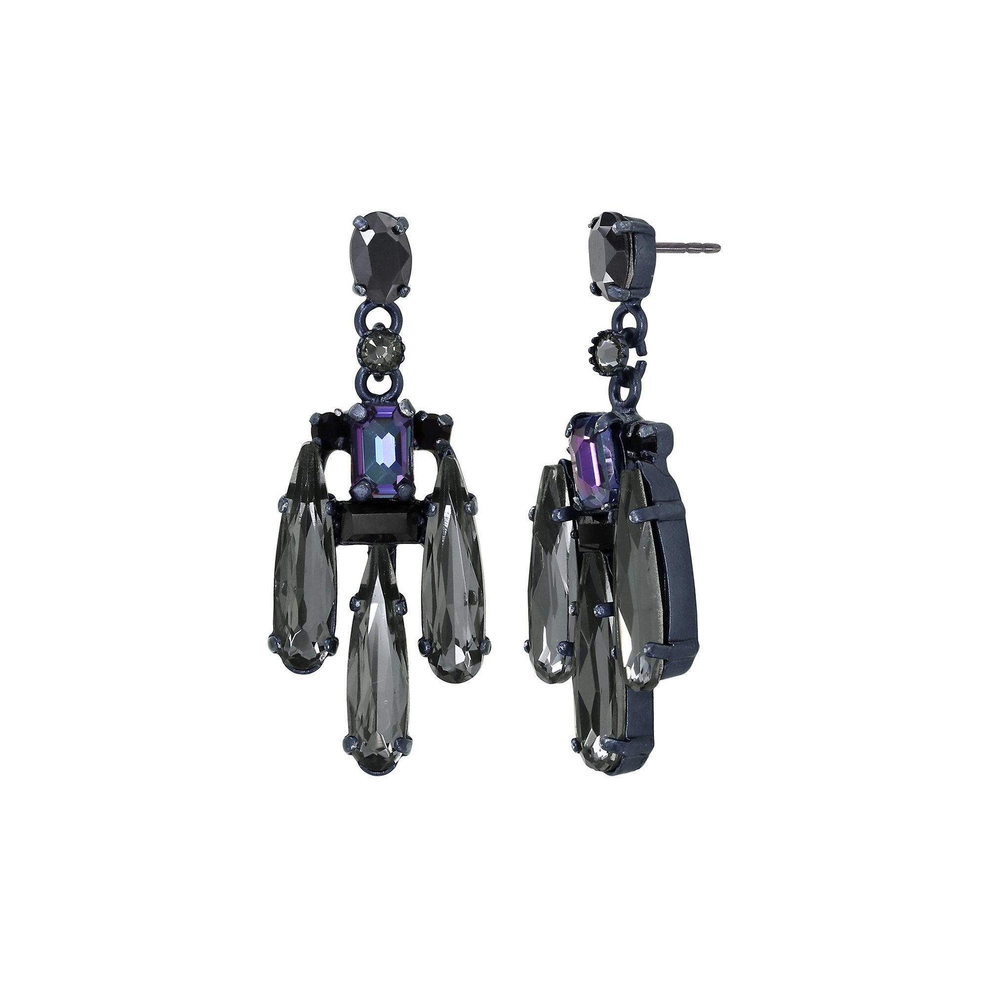 image for Earring Stud Dangling Strictly Beautiful Black  