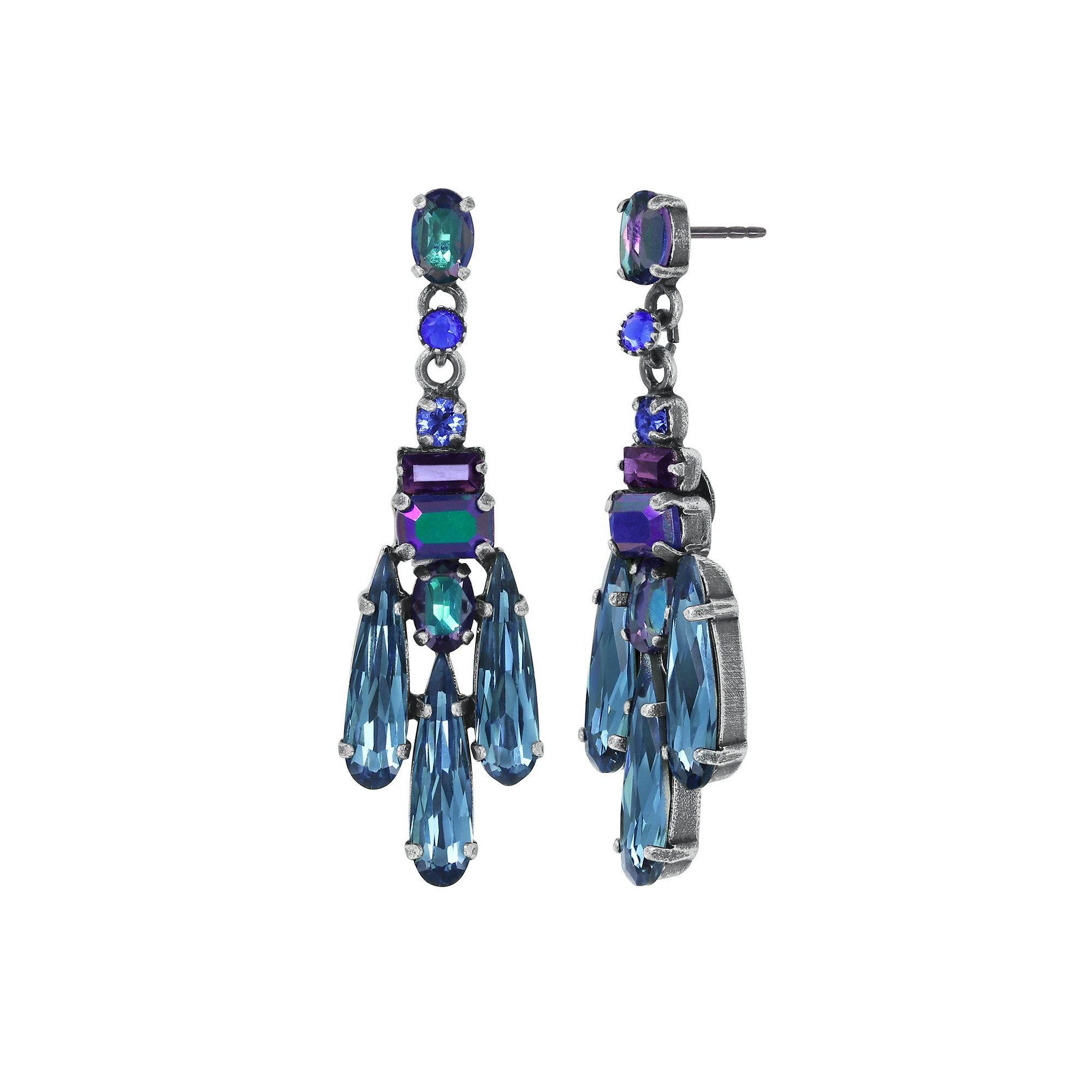 image for Earring Stud Dangling Strictly Beautiful Blue  