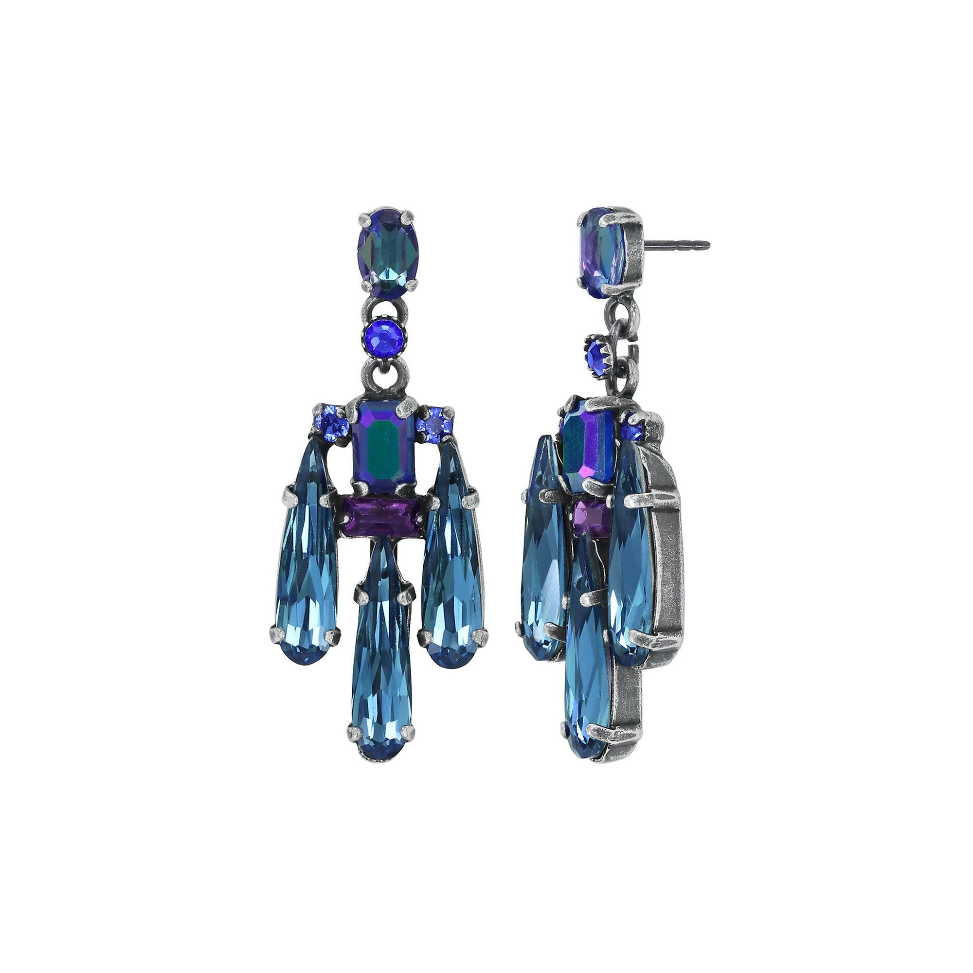 image for Earring Stud Dangling Strictly Beautiful Blue  