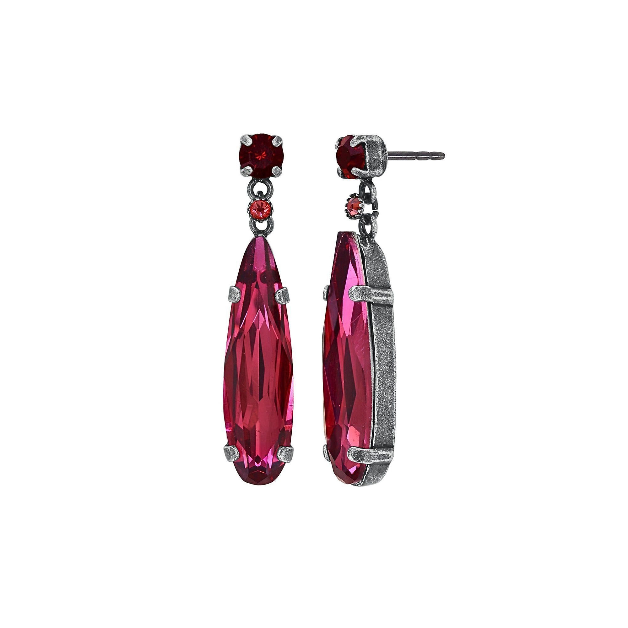 image for Earring Stud Dangling Strictly Beautiful Red  