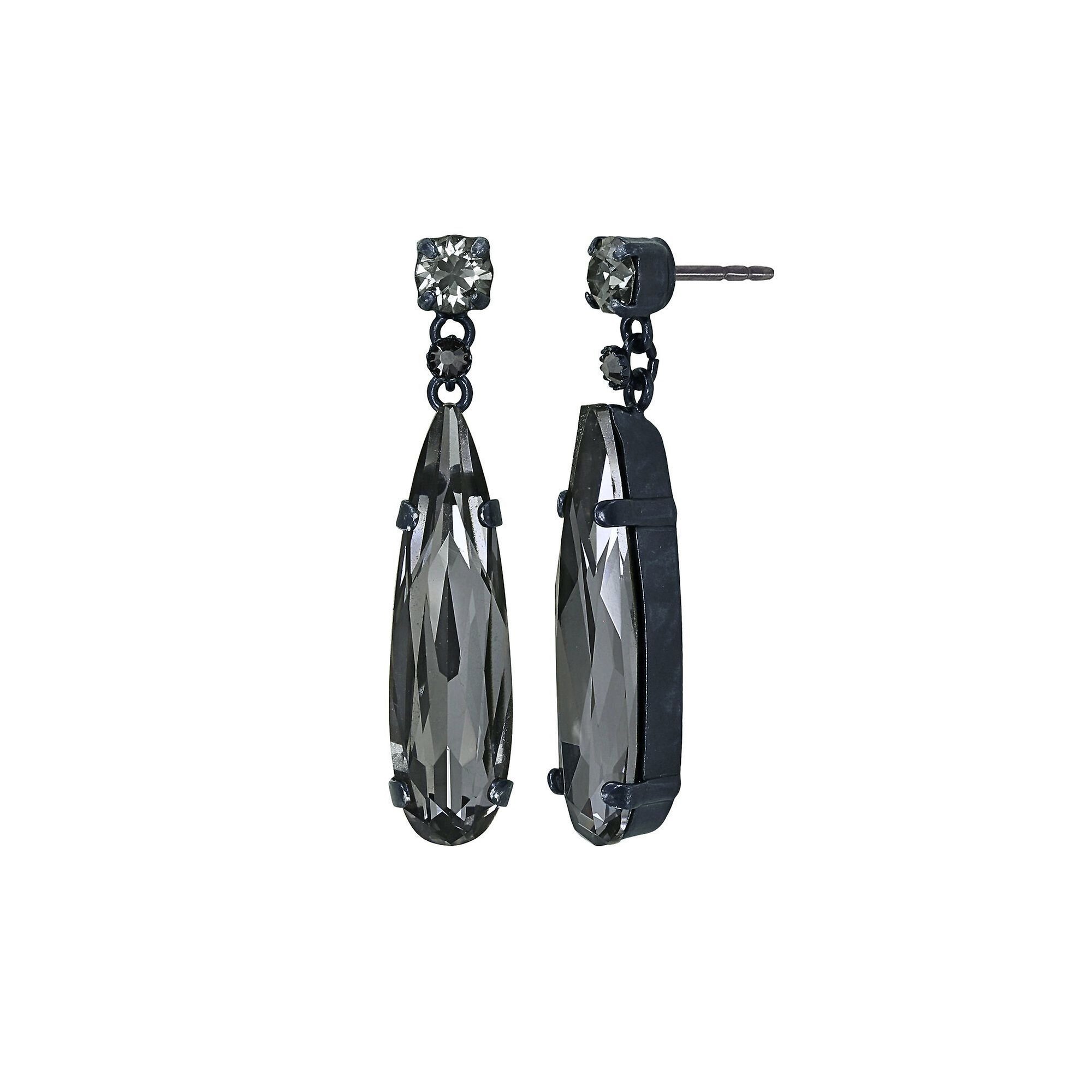 image for Earring Stud Dangling Strictly Beautiful Black  