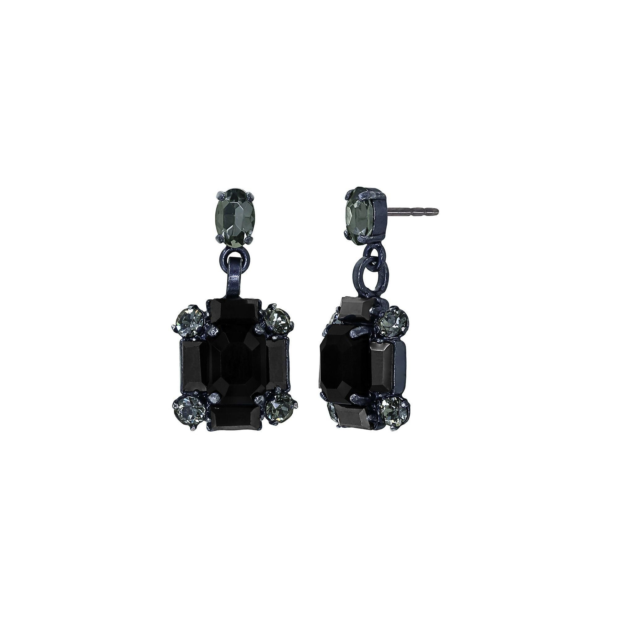 image for Earring Stud Dangling Strictly Beautiful Black  