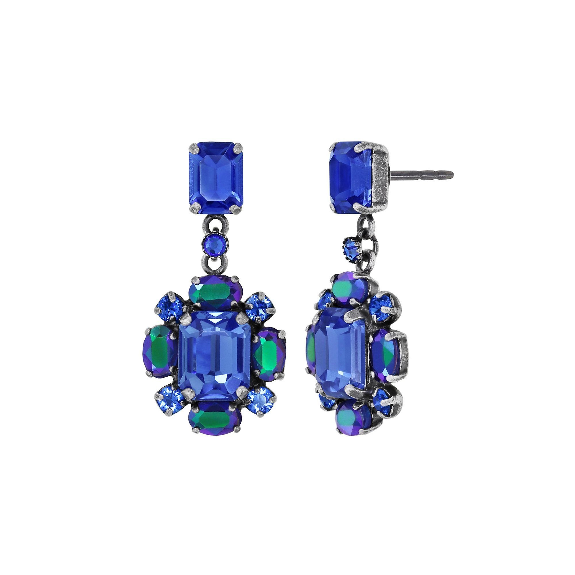 image for Earring Stud Dangling Strictly Beautiful Blue  