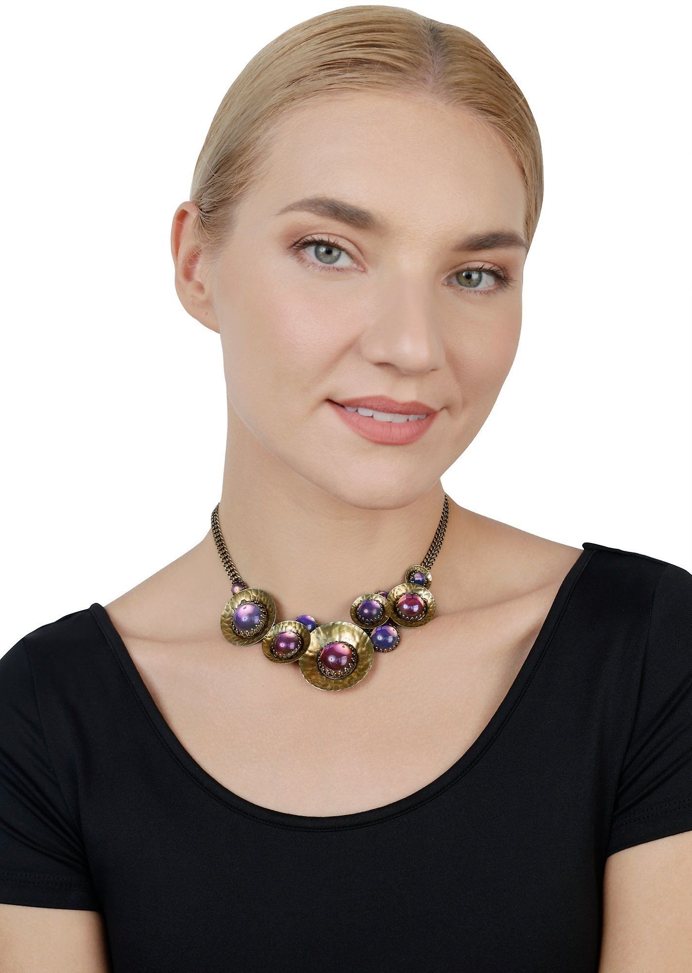image for Necklace Honey Drops in Space Lila  