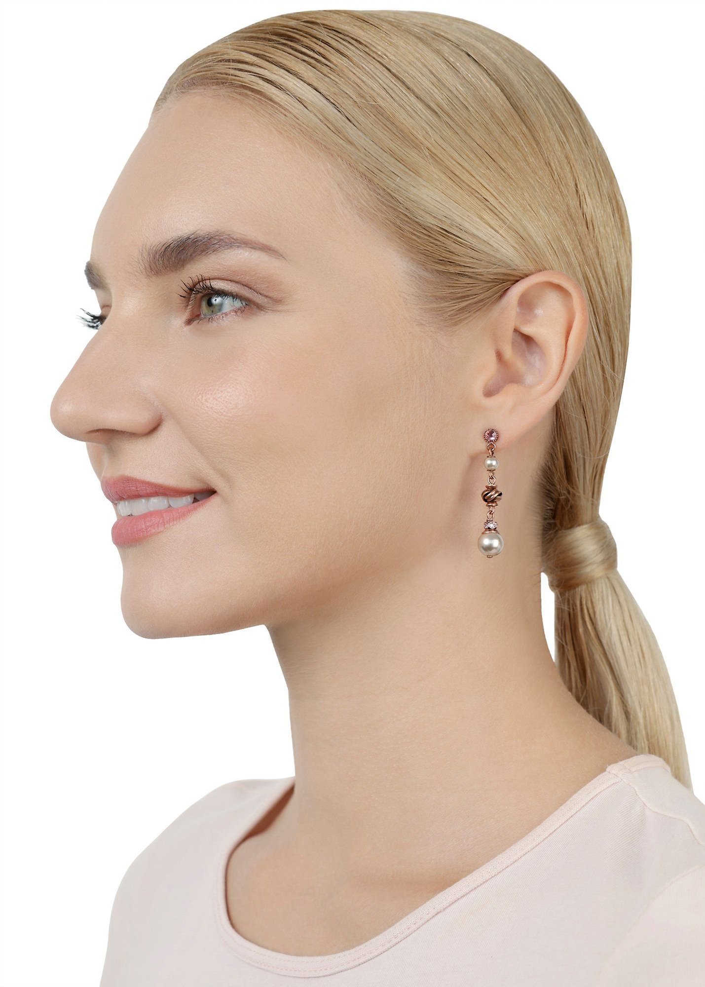 image pour Clou d'oreille pendant La Comtesse II Marron  