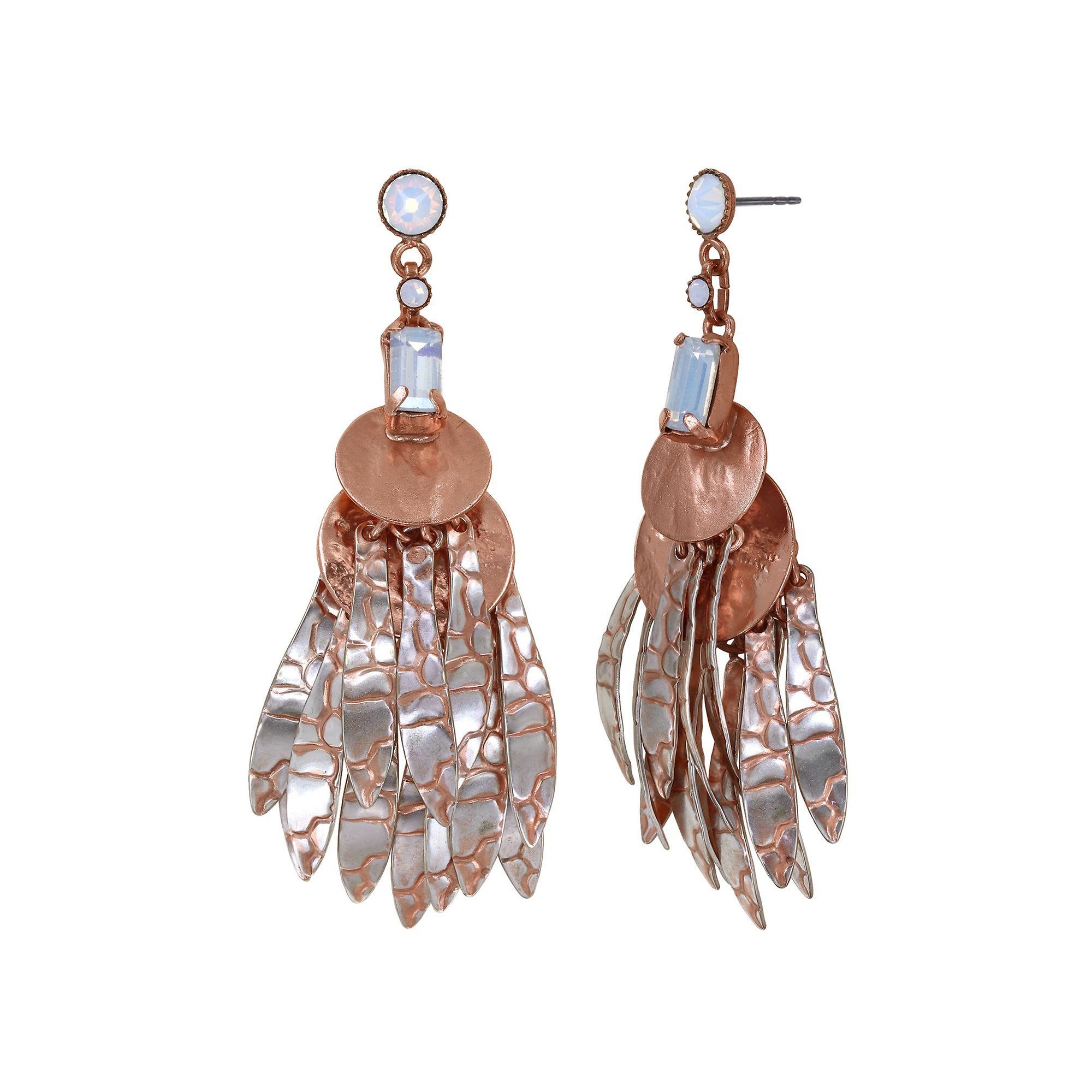 Bild für Ohrstecker baumelnd Global Glam shiny copper  
