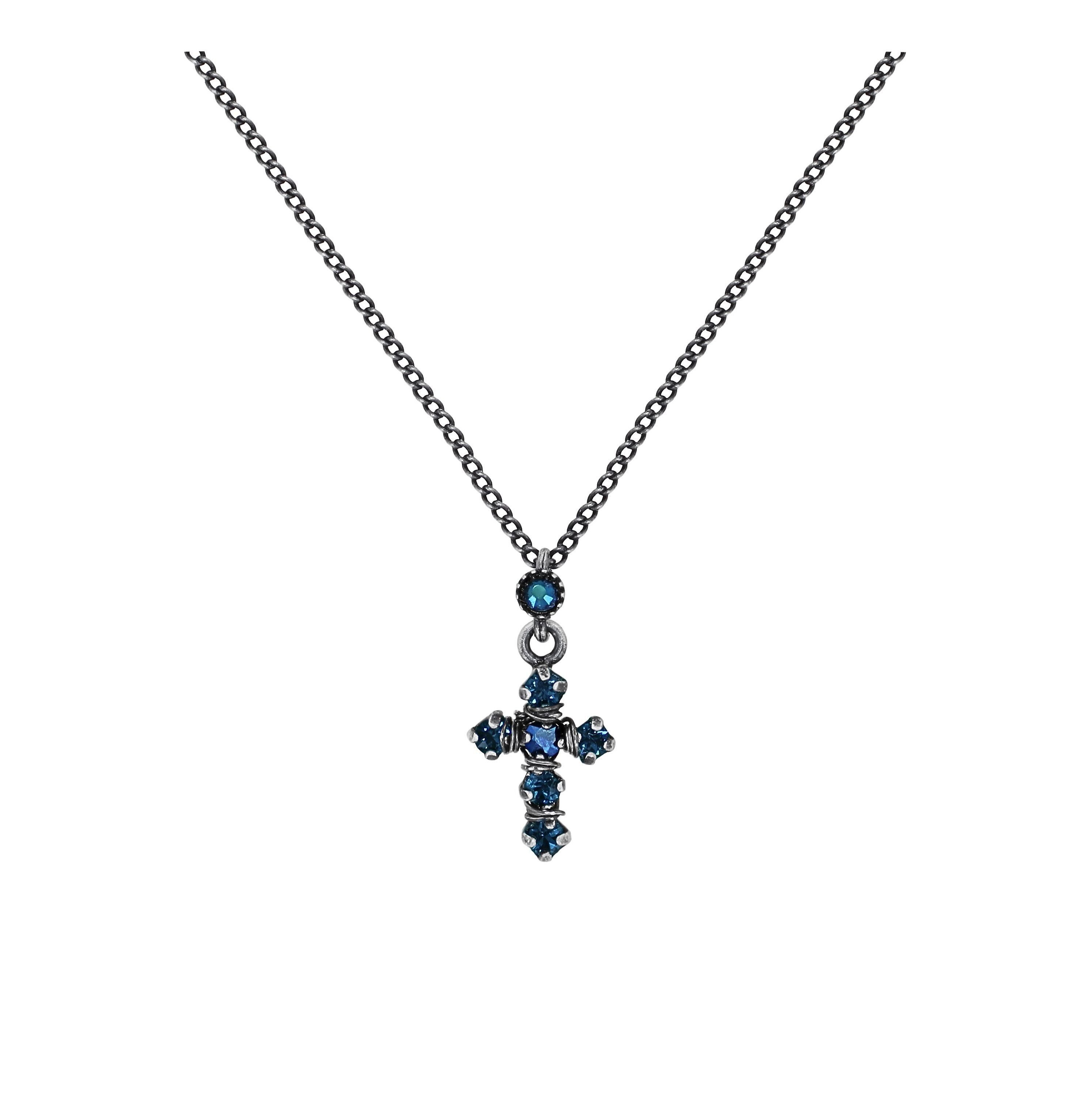 image pour Collier pendant Soft Temptations Noir / Bleu  