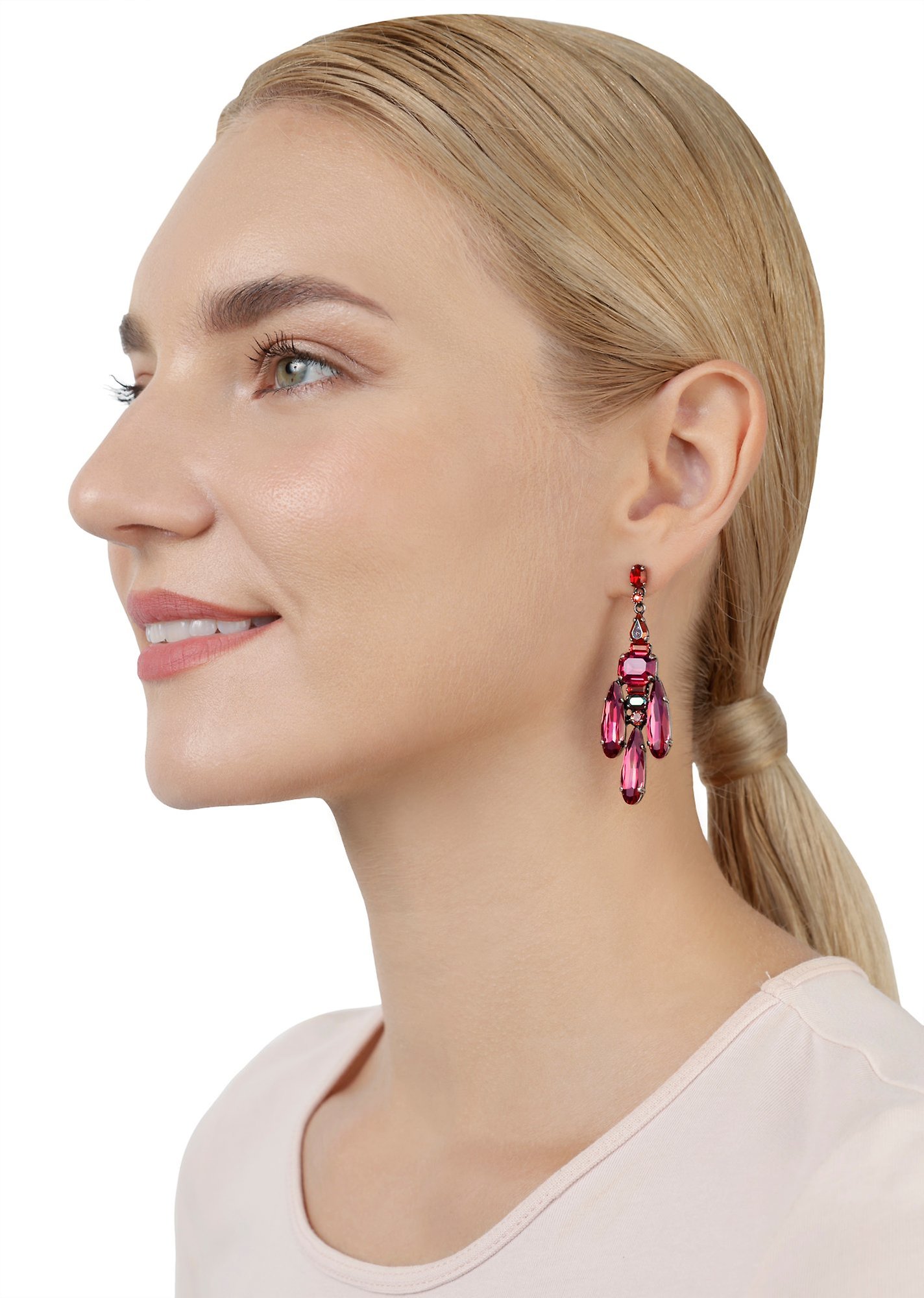 image pour Clou d'oreille pendant Strictly Beautiful Rouge  