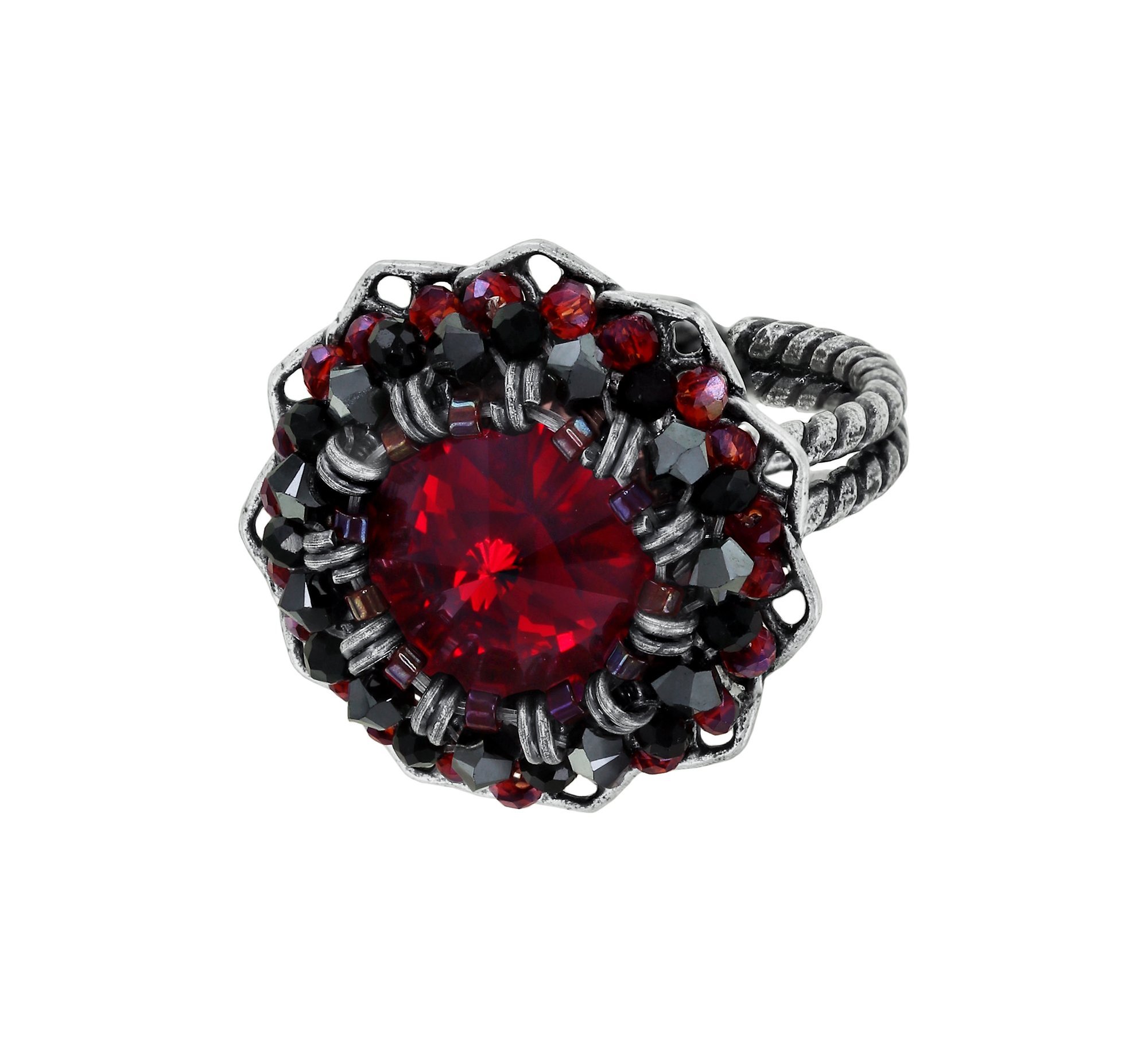 image pour Anneau Soft Temptations Noir / Rouge  