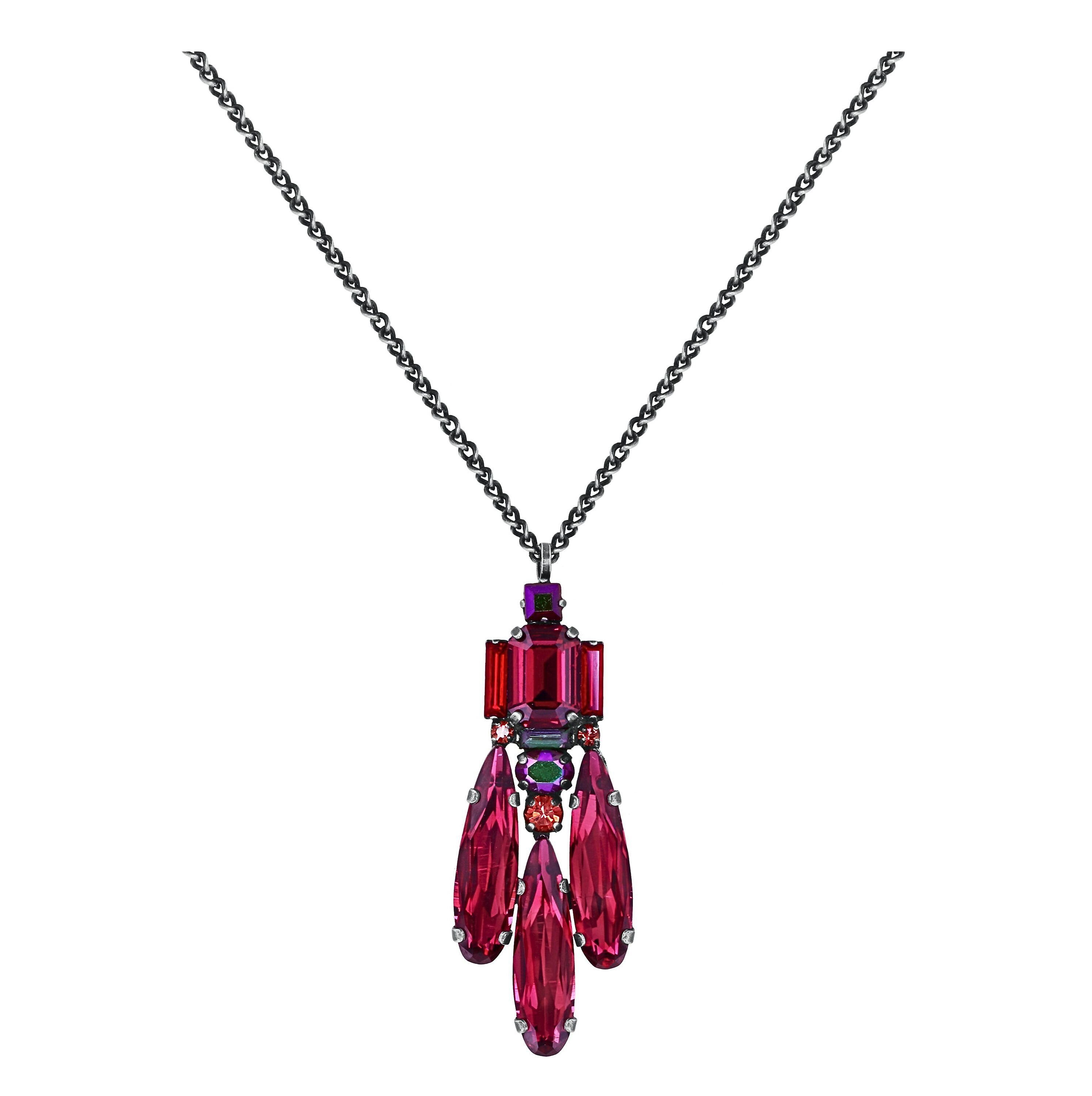 image for Necklace Pendant (Long) Strictly Beautiful Red  