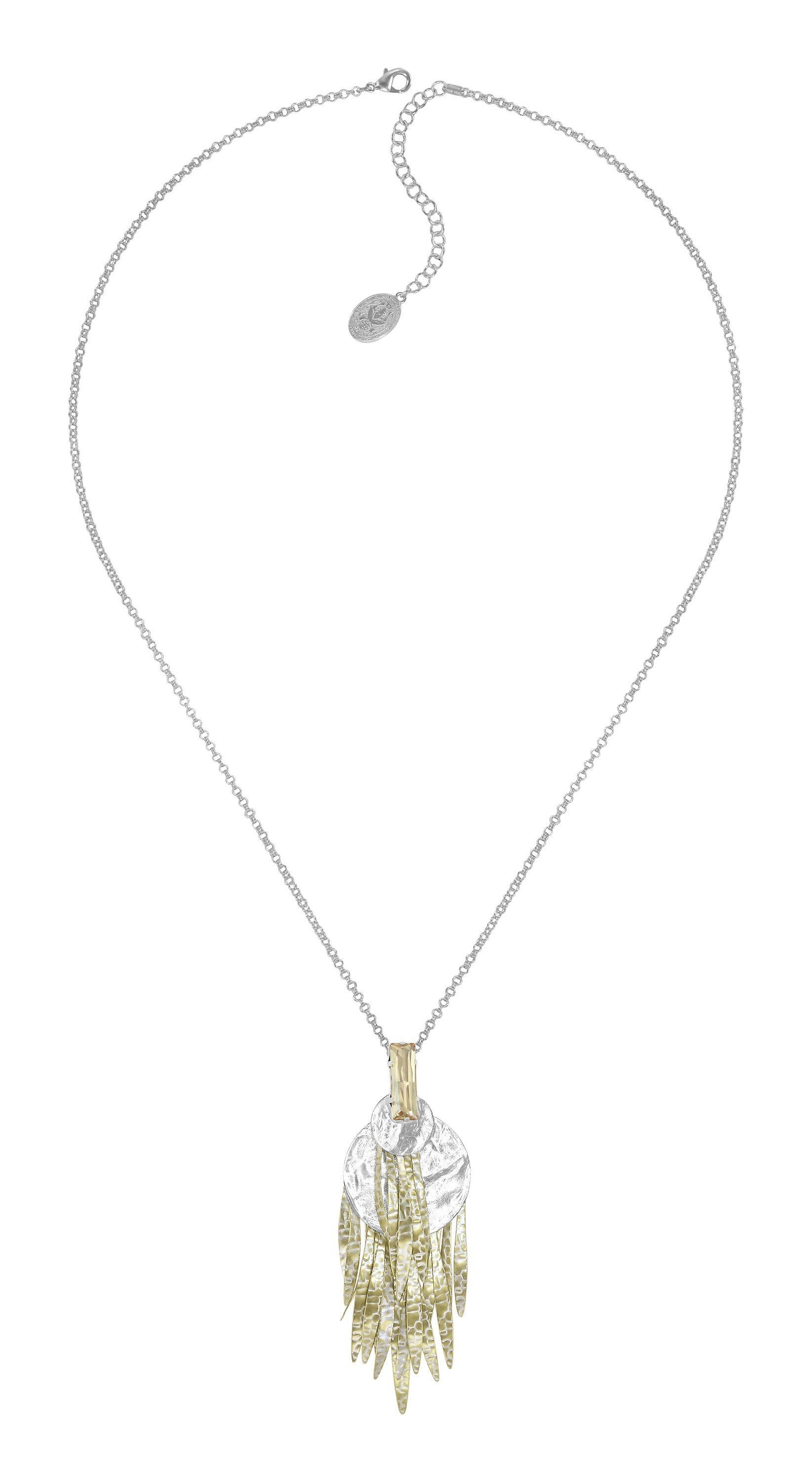 image for Necklace Pendant (Long) Global Glam shiny silver  