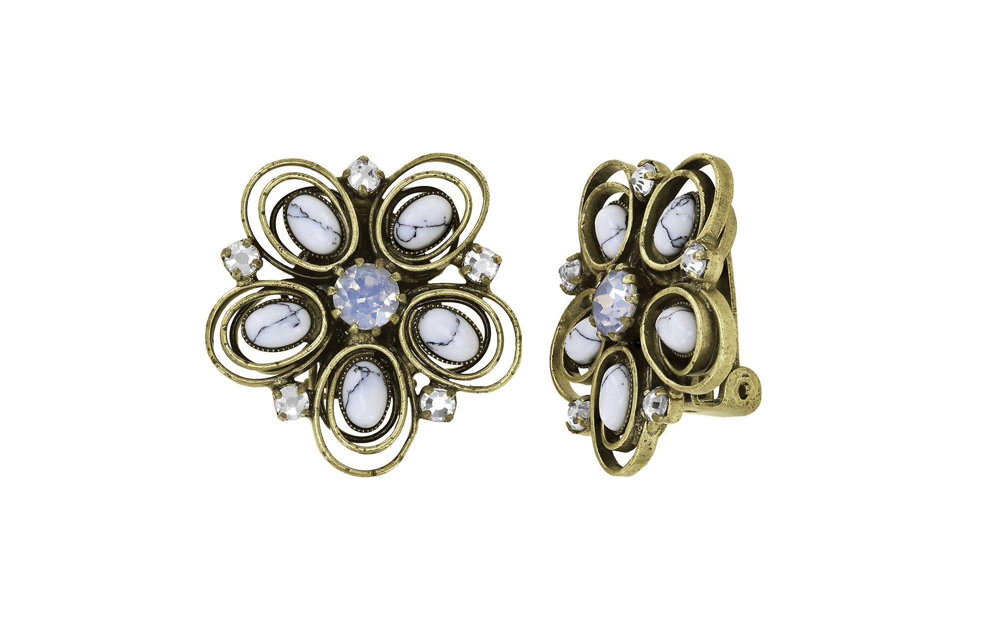 image pour Boucles d'oreilles Clip Boho Twist Blanc  size S