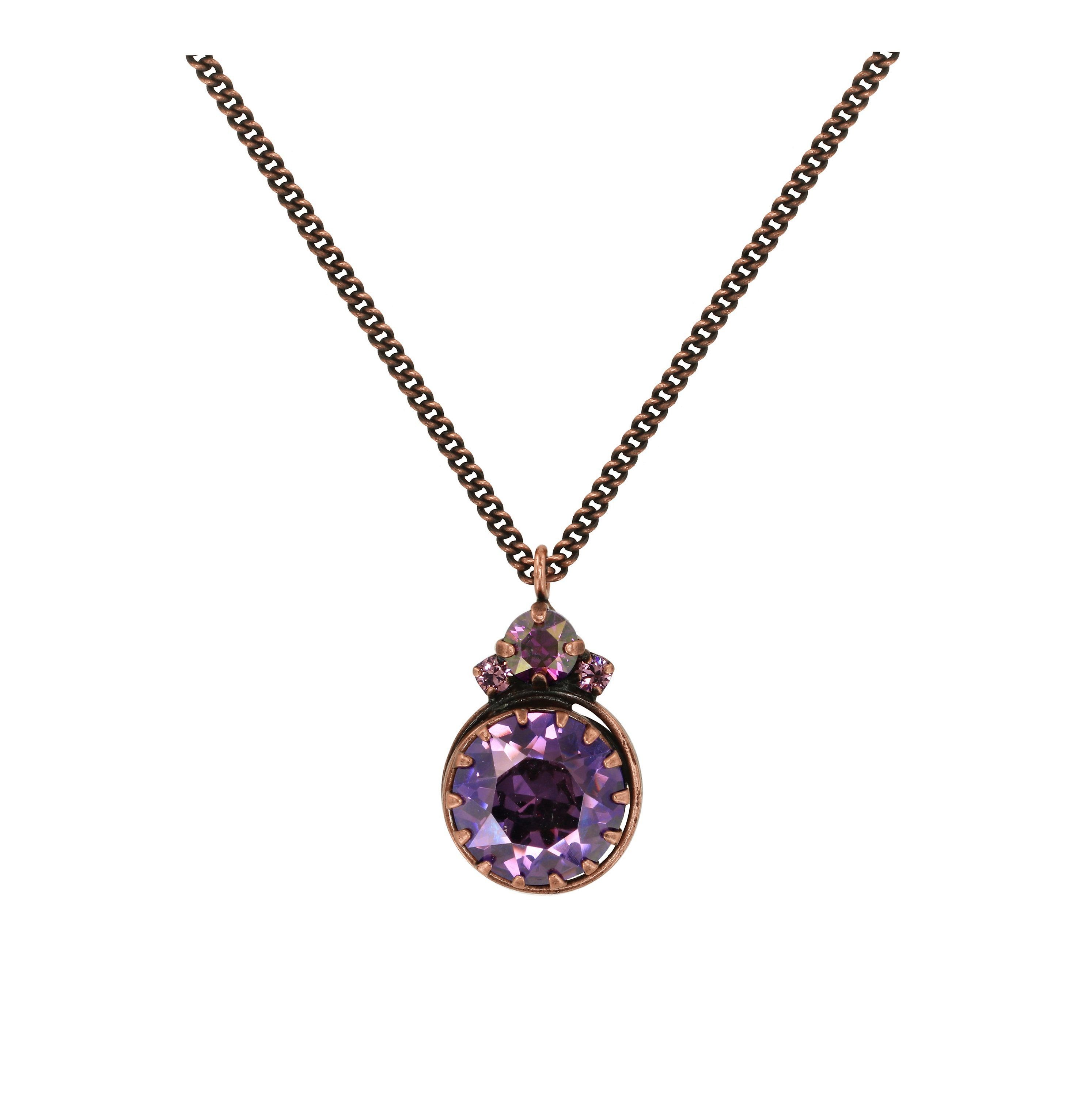 image for Necklace Pendant (Long) Boho Twist Lila crystal lilac shadow 