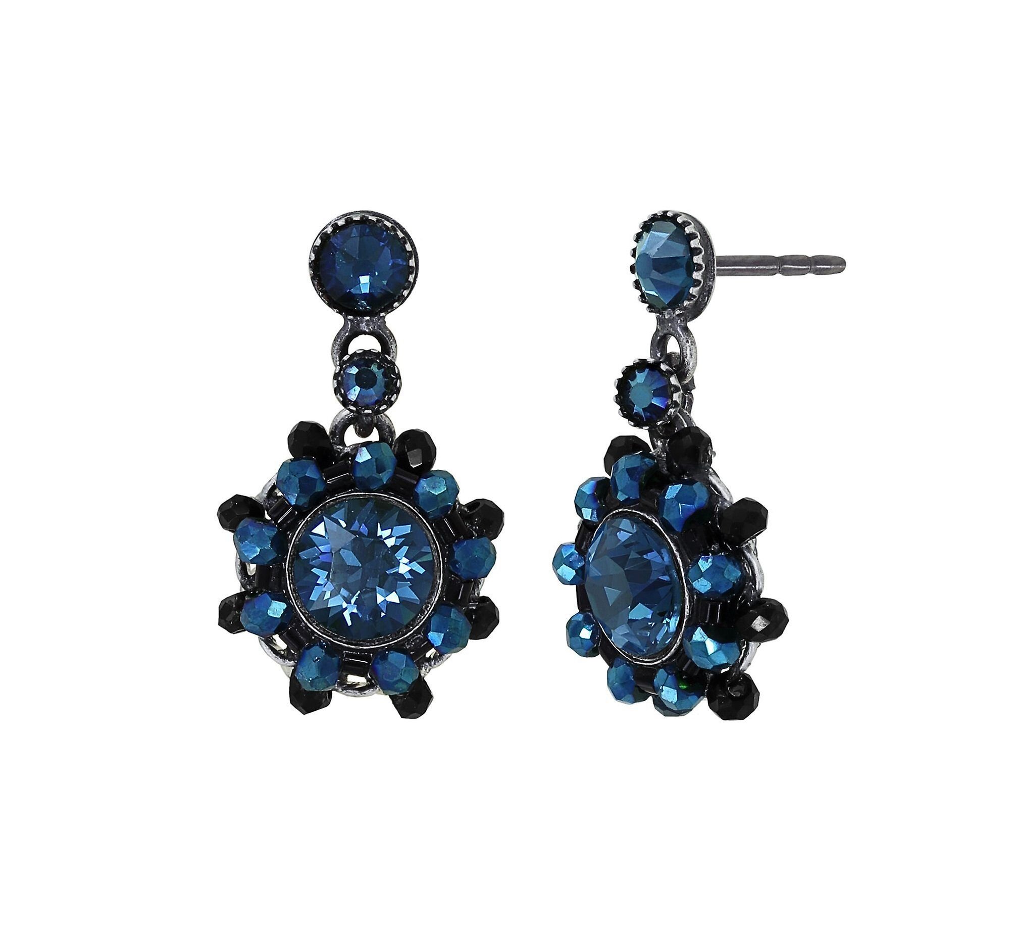 image for Earring Stud Dangling Soft Temptations Black / Blue  