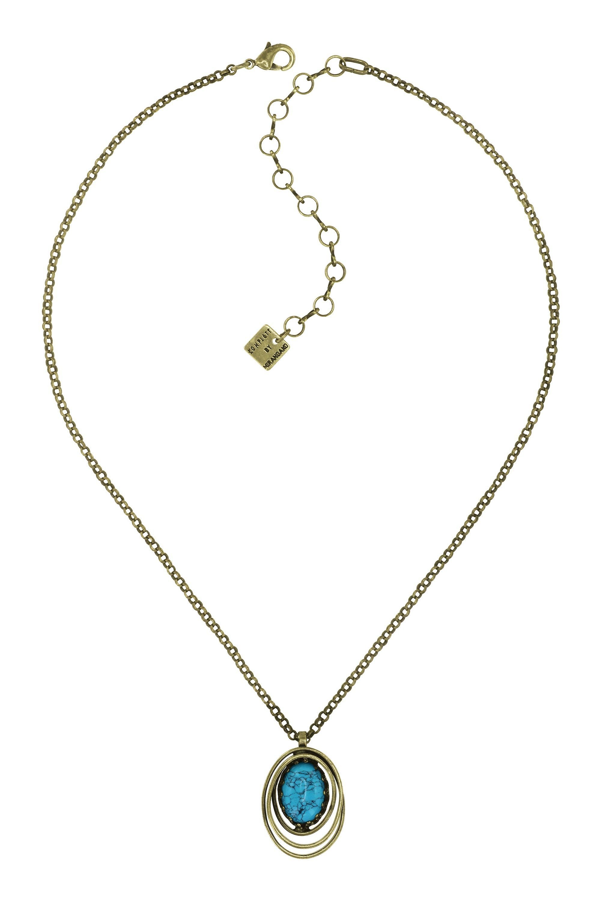 image pour Collier pendant Boho Twist Bleu  