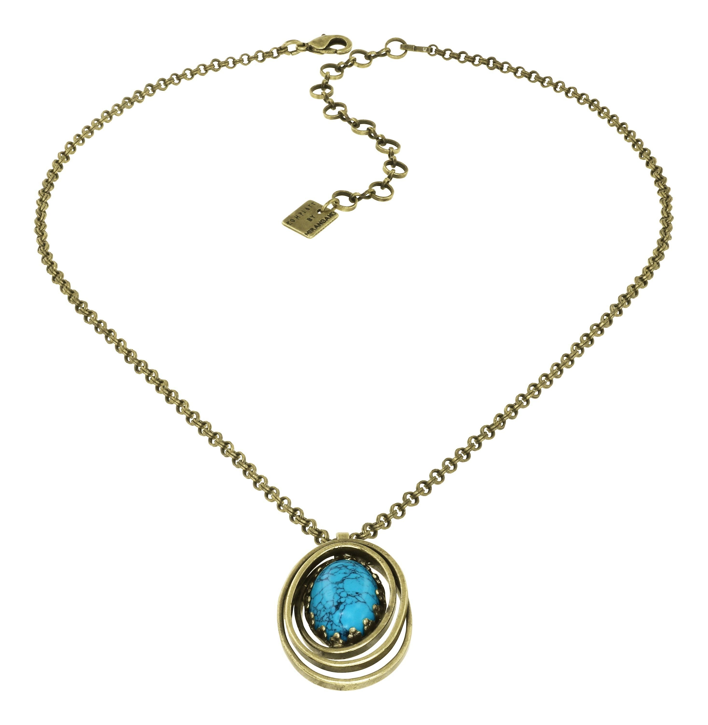 image pour Collier pendant Boho Twist Bleu  