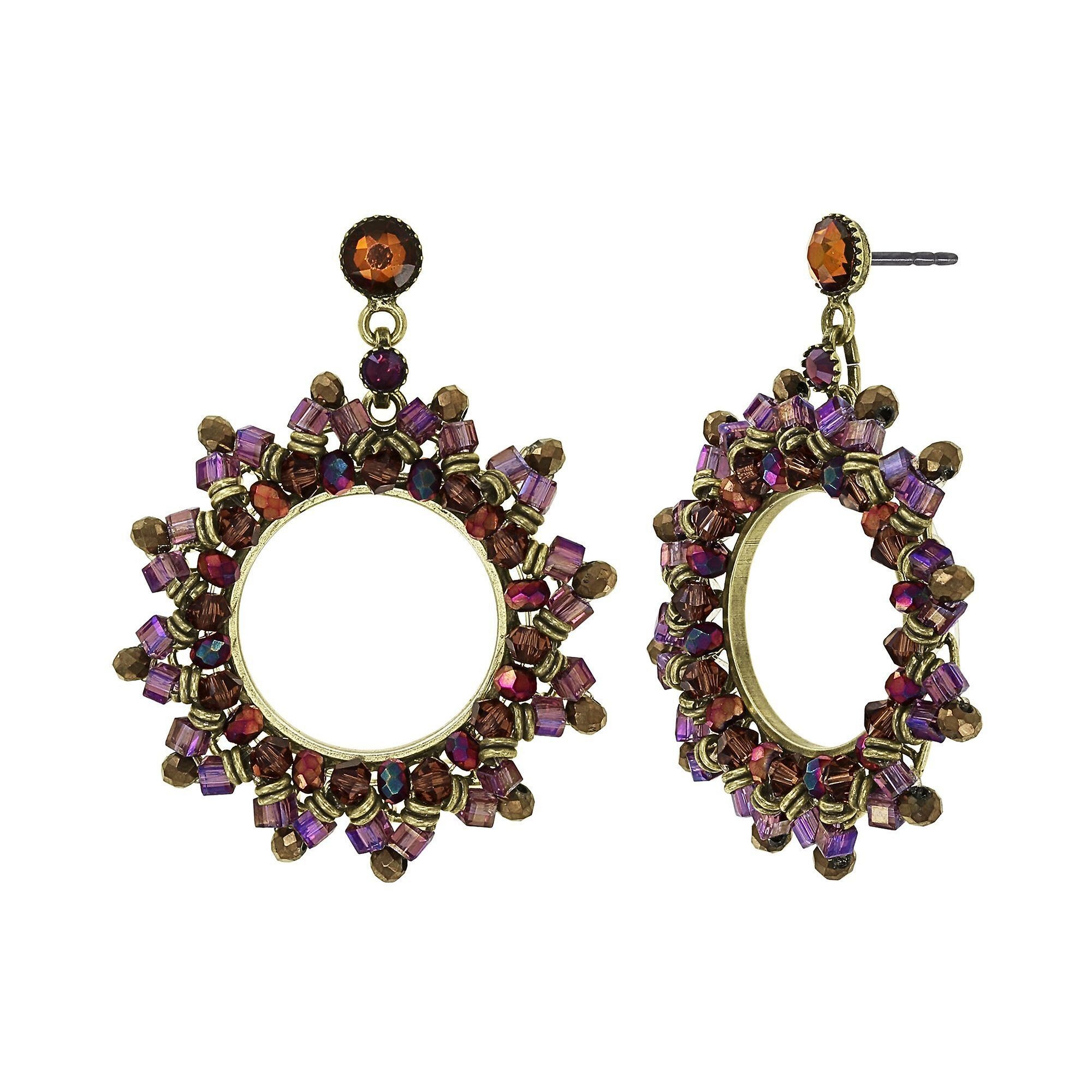 image pour Clou d'oreille pendant Soft Temptations Marron  M