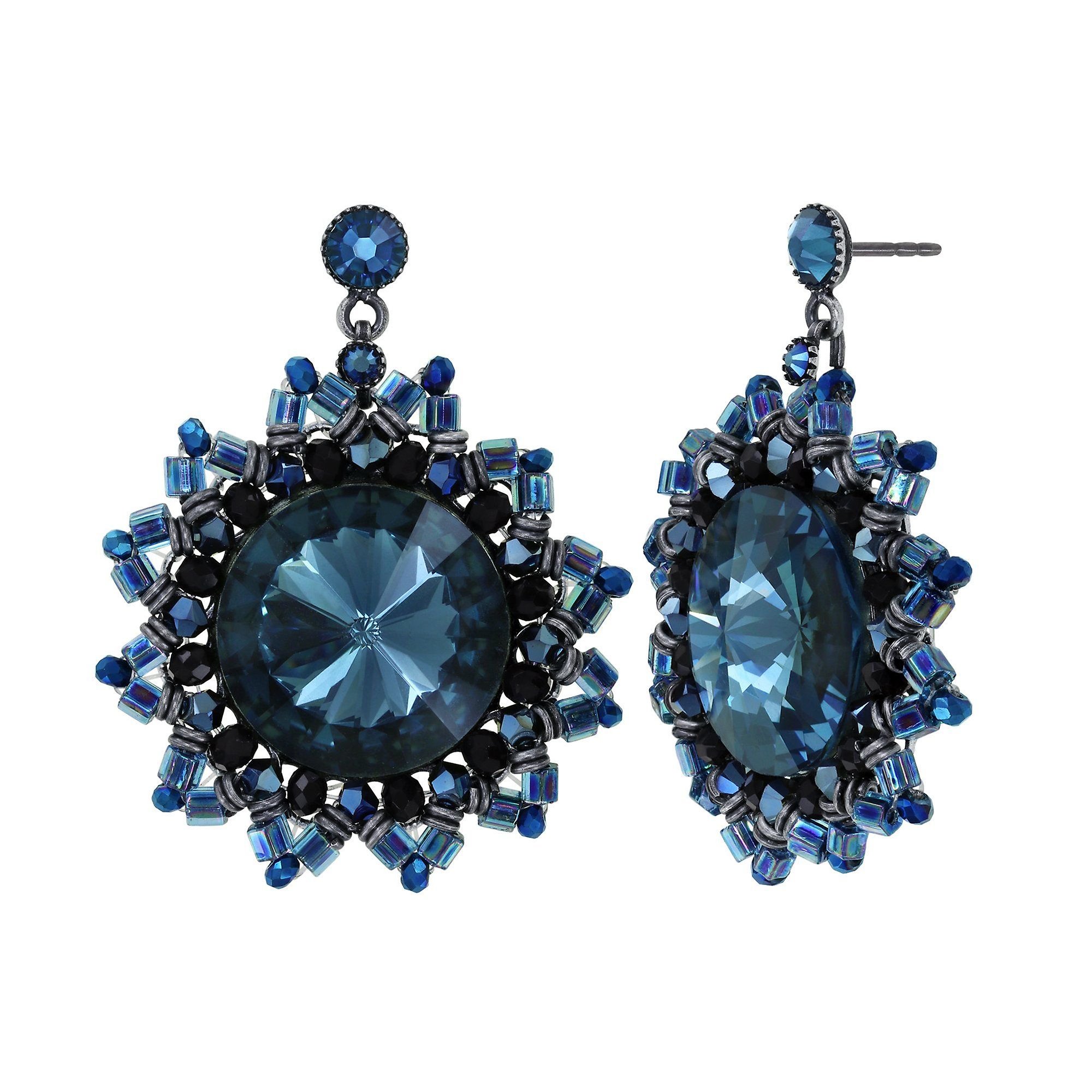 Bild für Ohrstecker baumelnd Soft Temptations Schwarz / Blau  