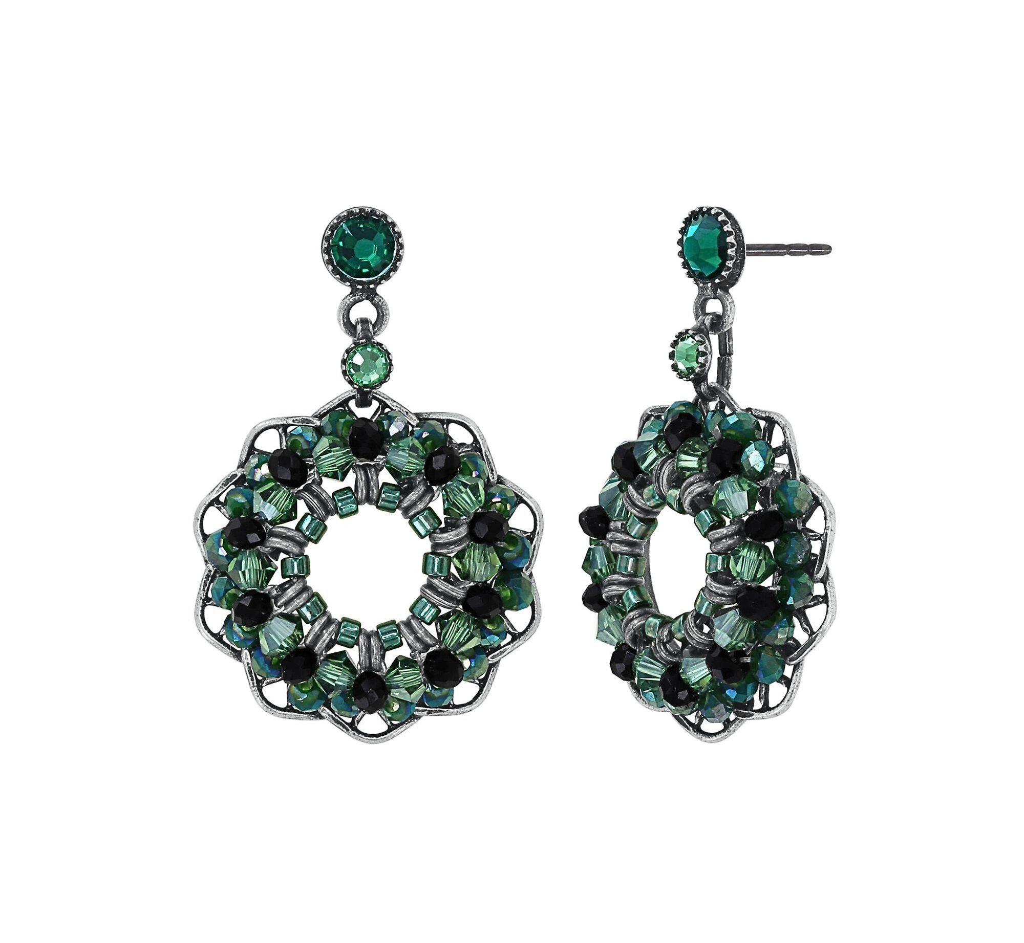 image pour Clou d'oreille pendant Soft Temptations Noir / Vert  S