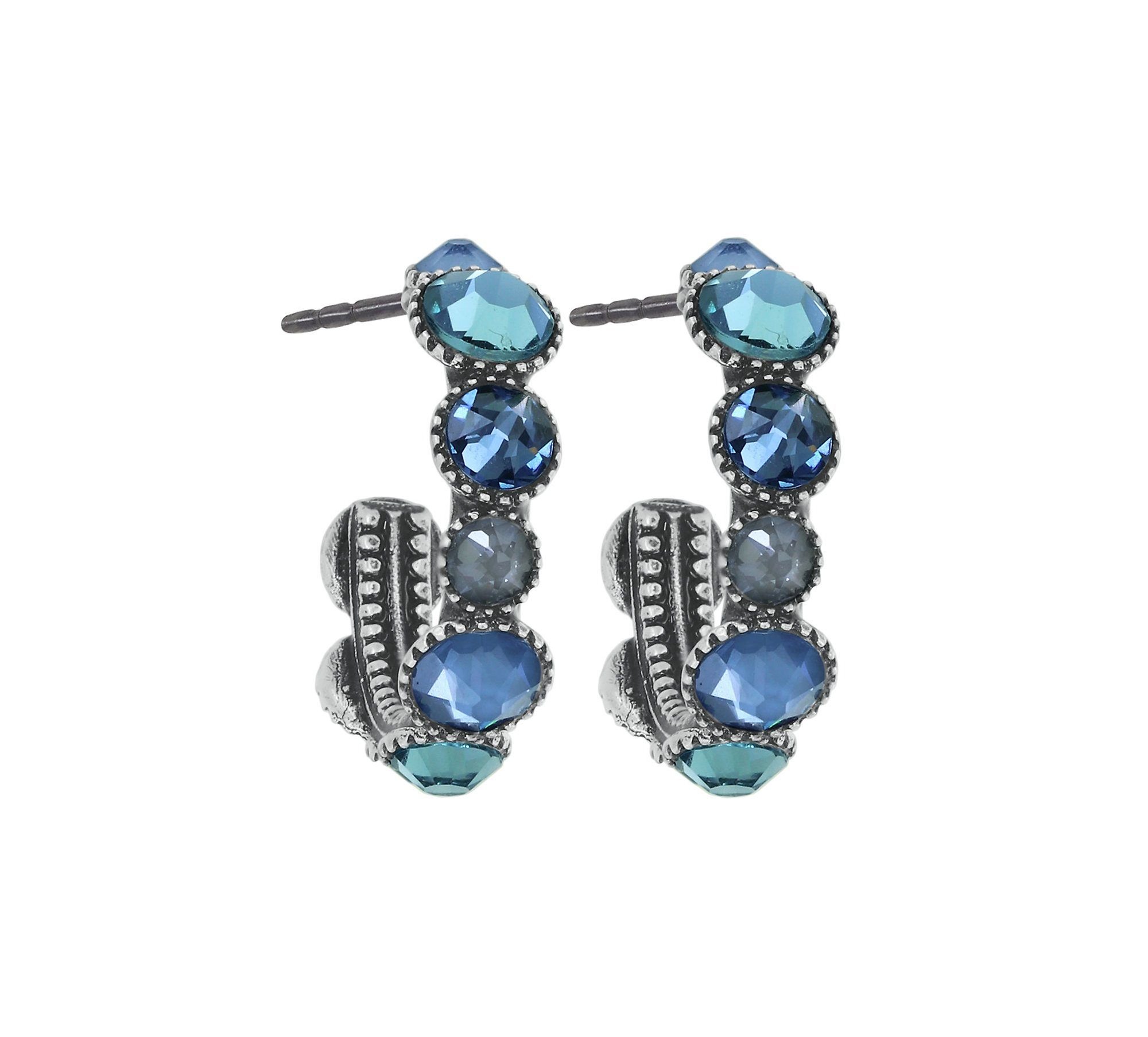 Kép Creole earrings Water Cascade Light Blue  