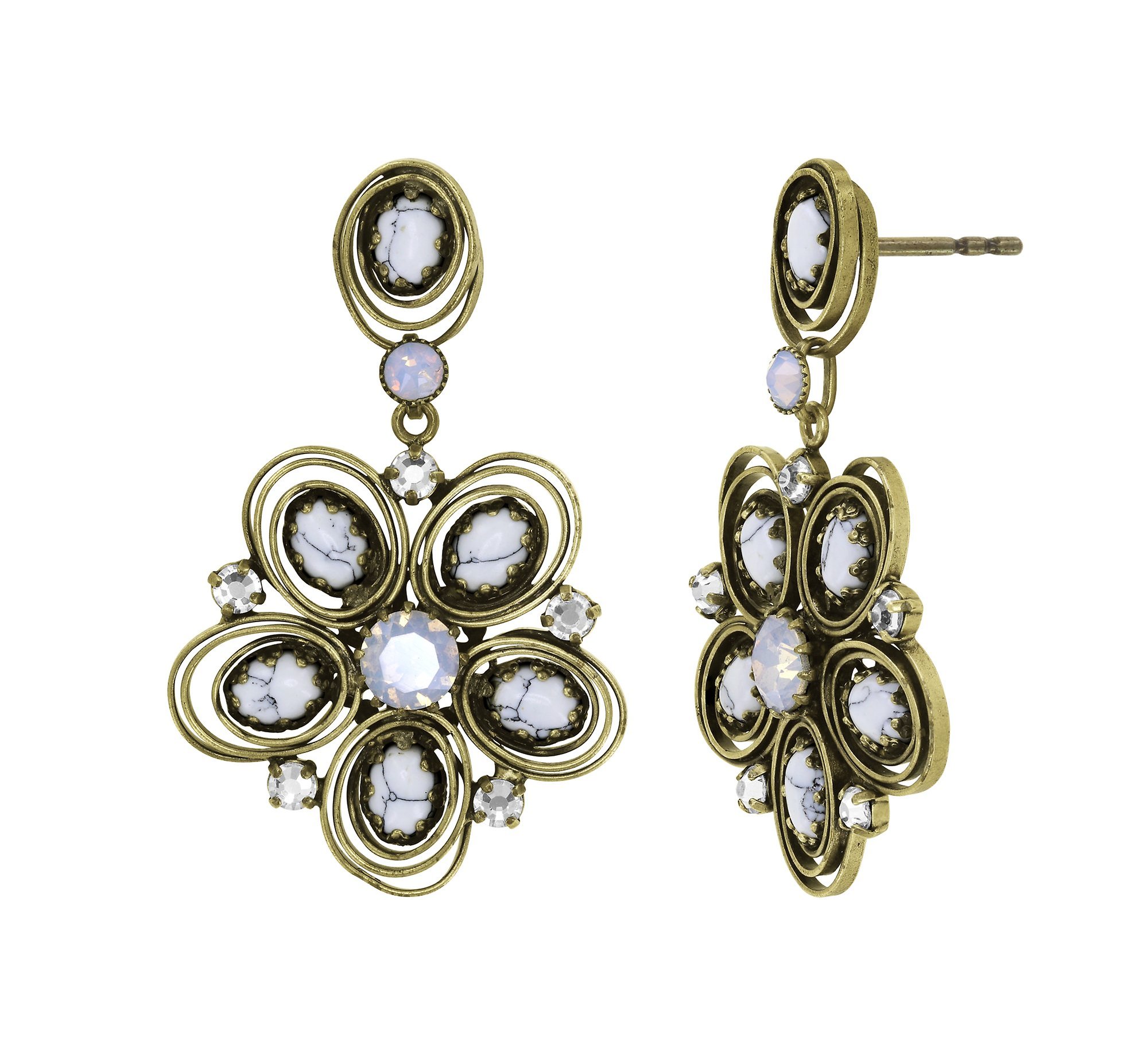 image pour Clou d'oreille pendant Boho Twist Blanc  size M