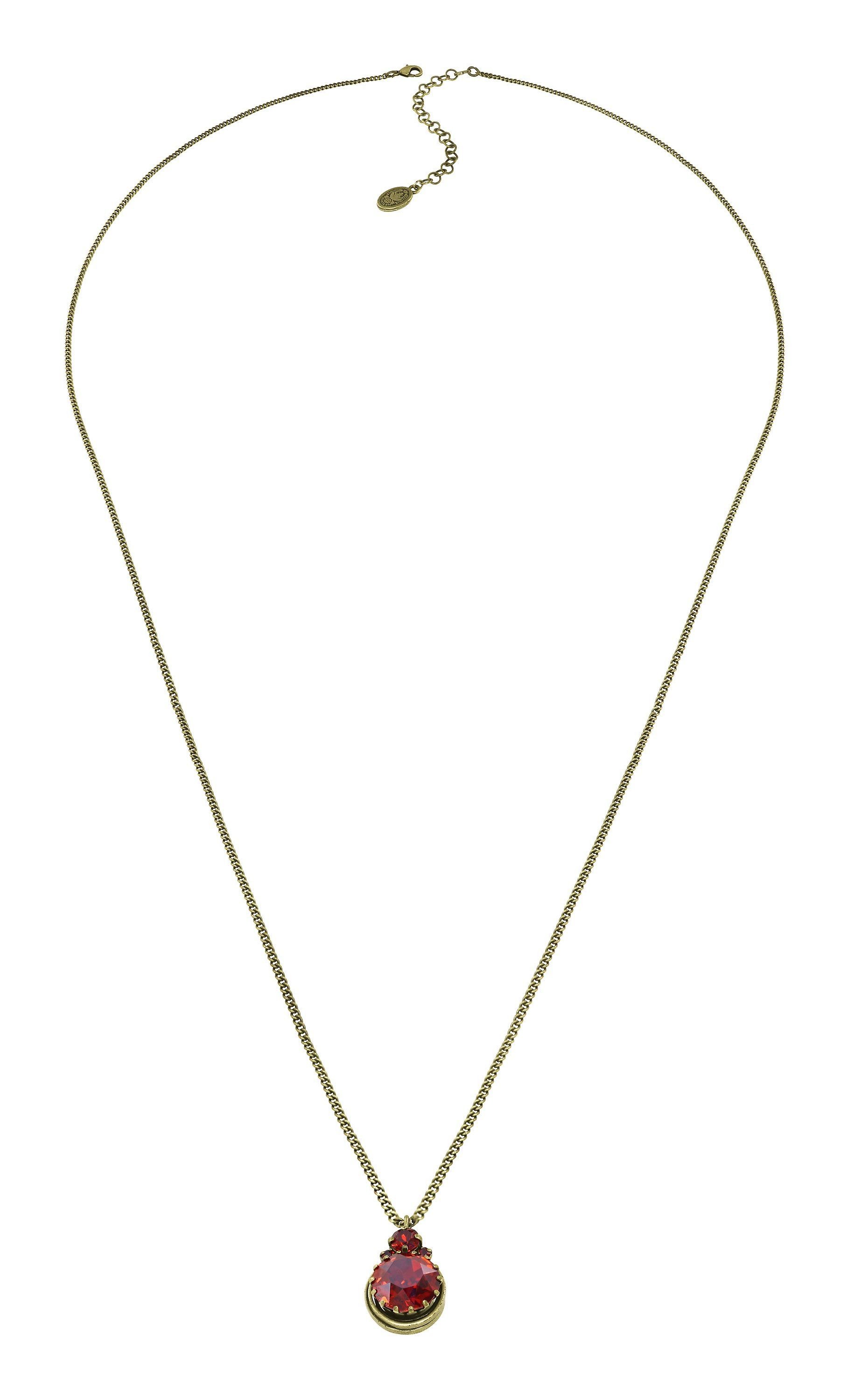 image pour Collier pendant (long) Boho Twist Rouge crystal red magma 