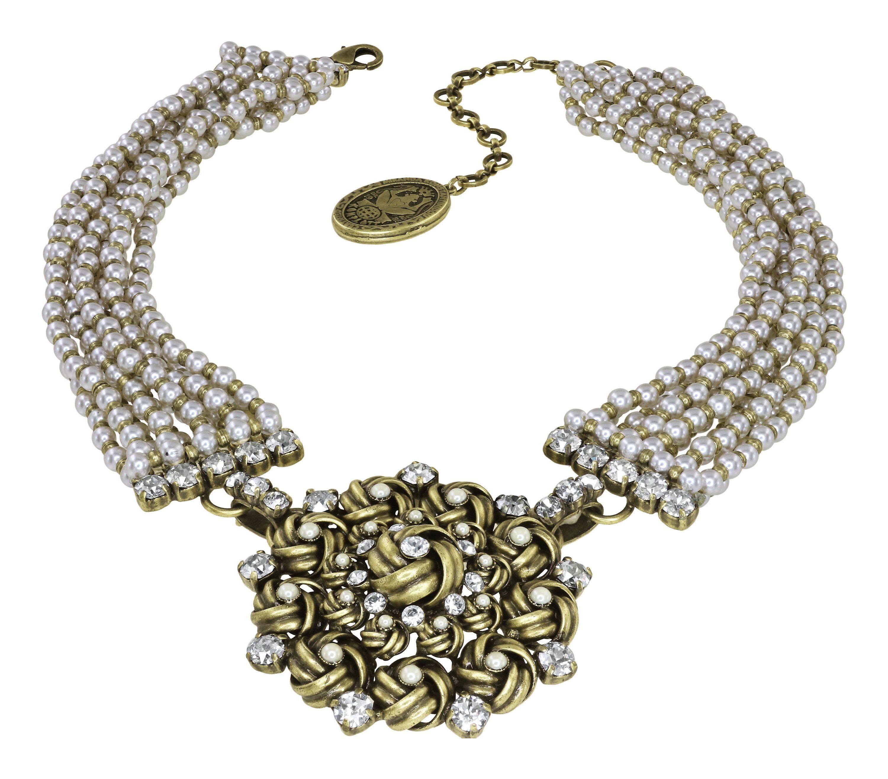 Bild für Halskette Collier La Comtesse II Weiß  Größe XL
