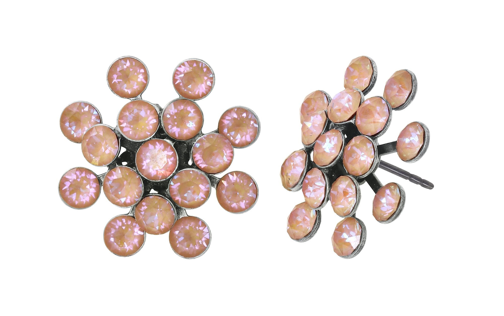 image for Earring Stud Magic Fireball Apricot De Glace crystal peach de lite Classic Size (21mm Ø)