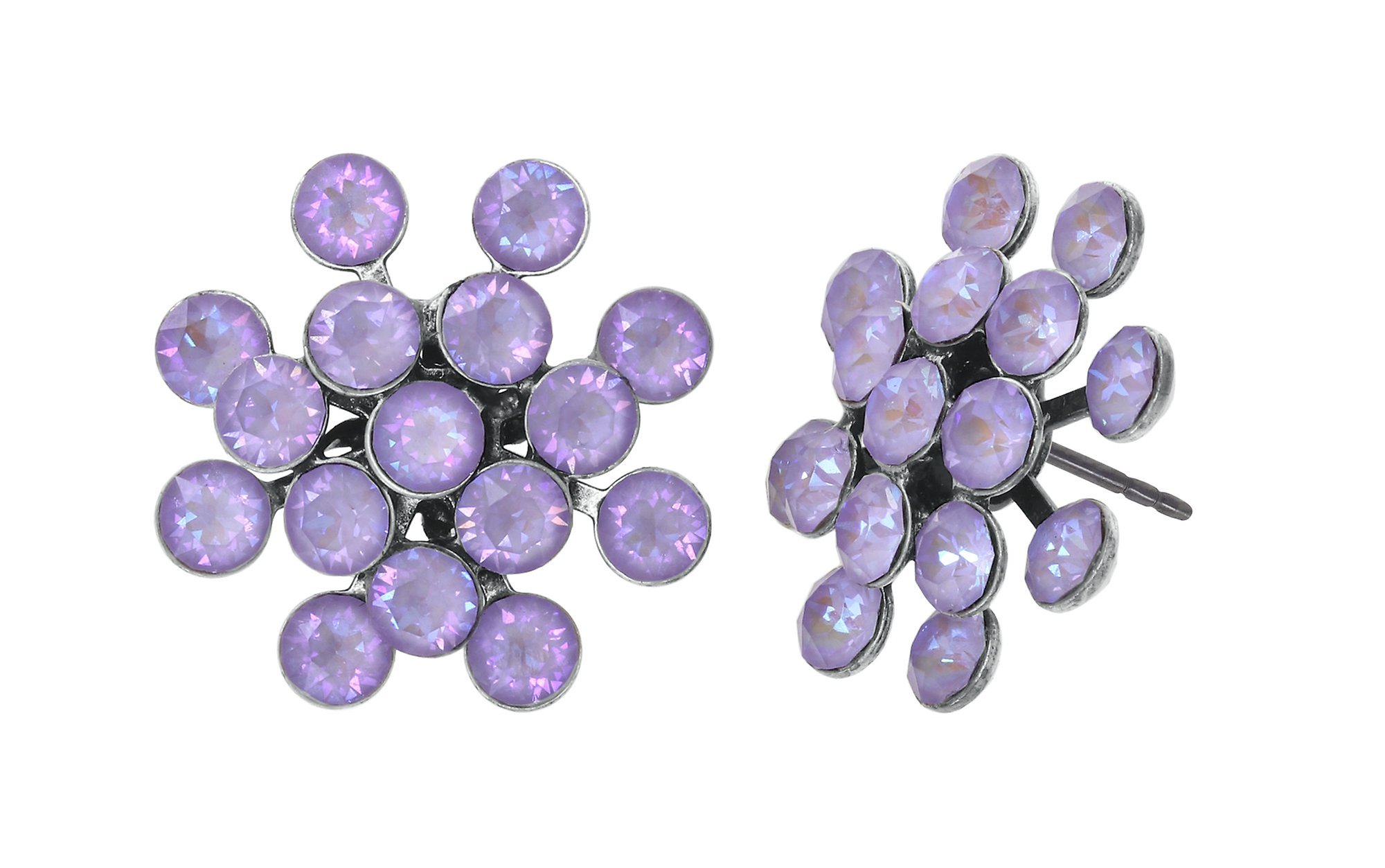 image for Earring Stud Magic Fireball Lilashine crystal lavender de lite Classic Size (21mm Ø)