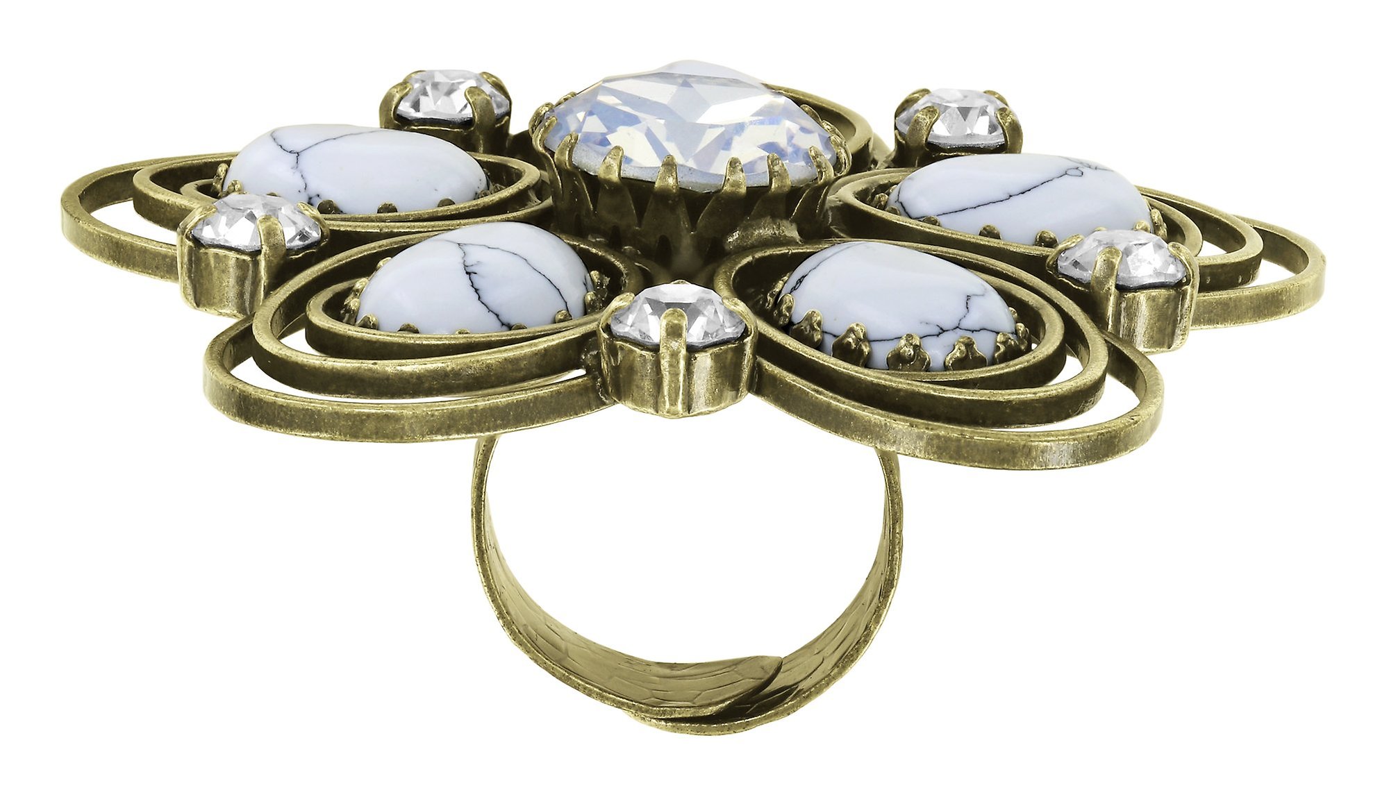 image for Ring Boho Twist White  size XL