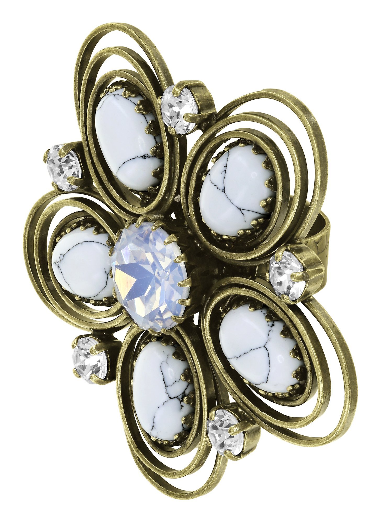 Bild für Ring Boho Twist Weiß  Größe XL