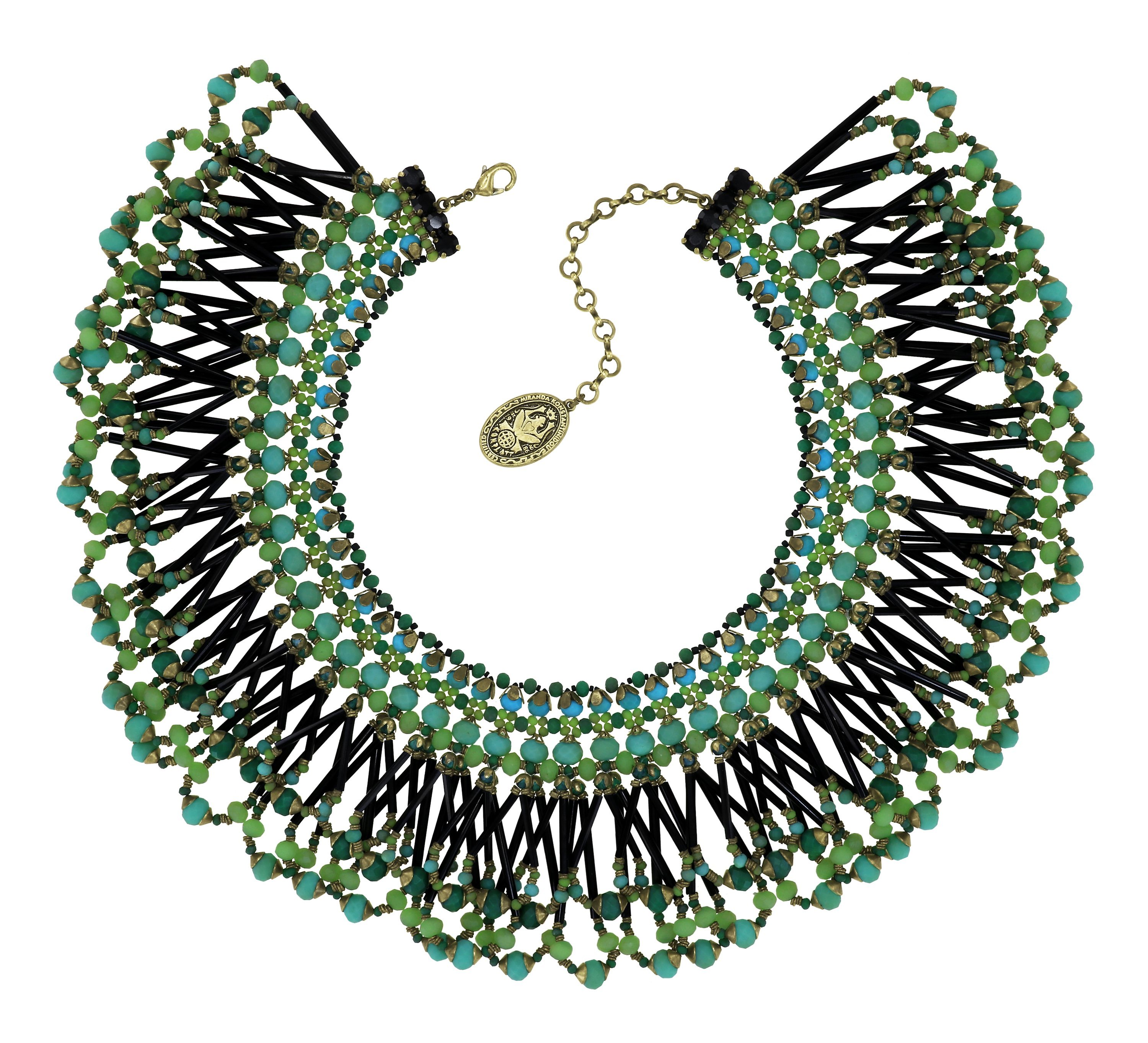 image for Necklace Choker-Collier Beat of the Beads Green  