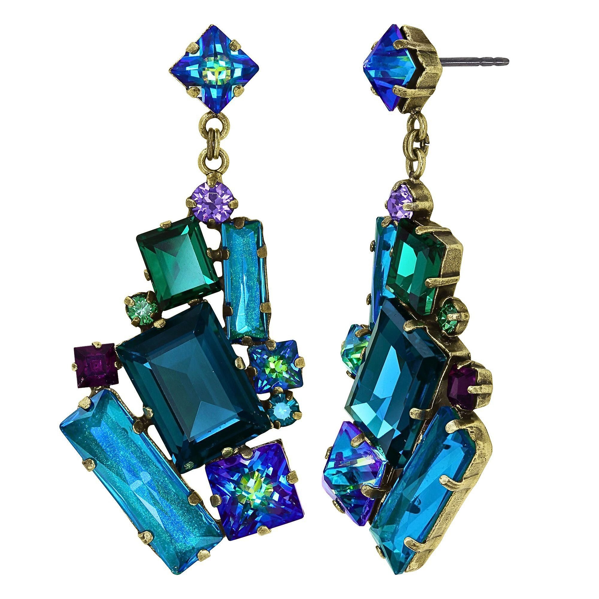 image pour Clou d'oreille pendant Straight to Las Vegas Vert  