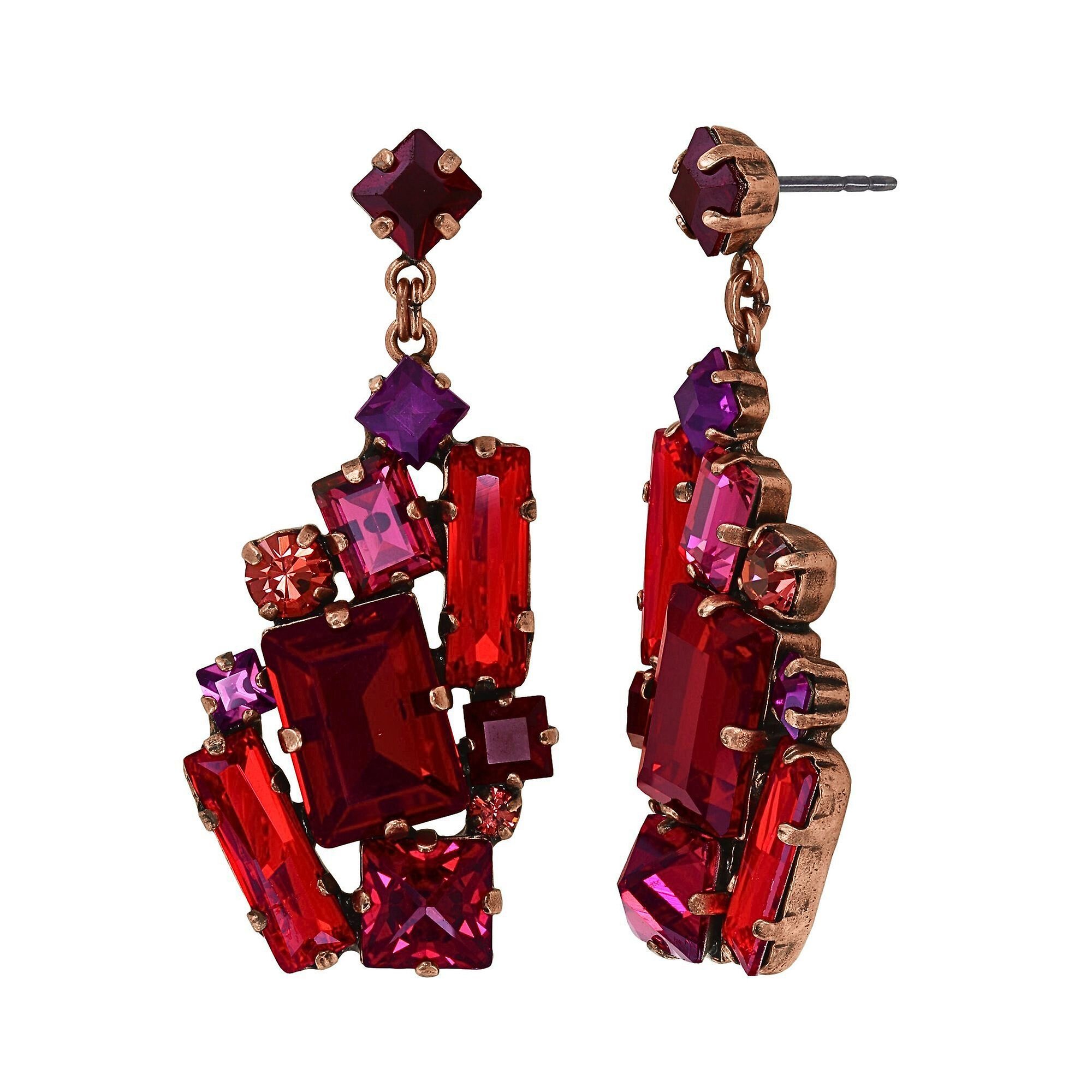 image for Earring Stud Dangling Straight to Las Vegas Red  