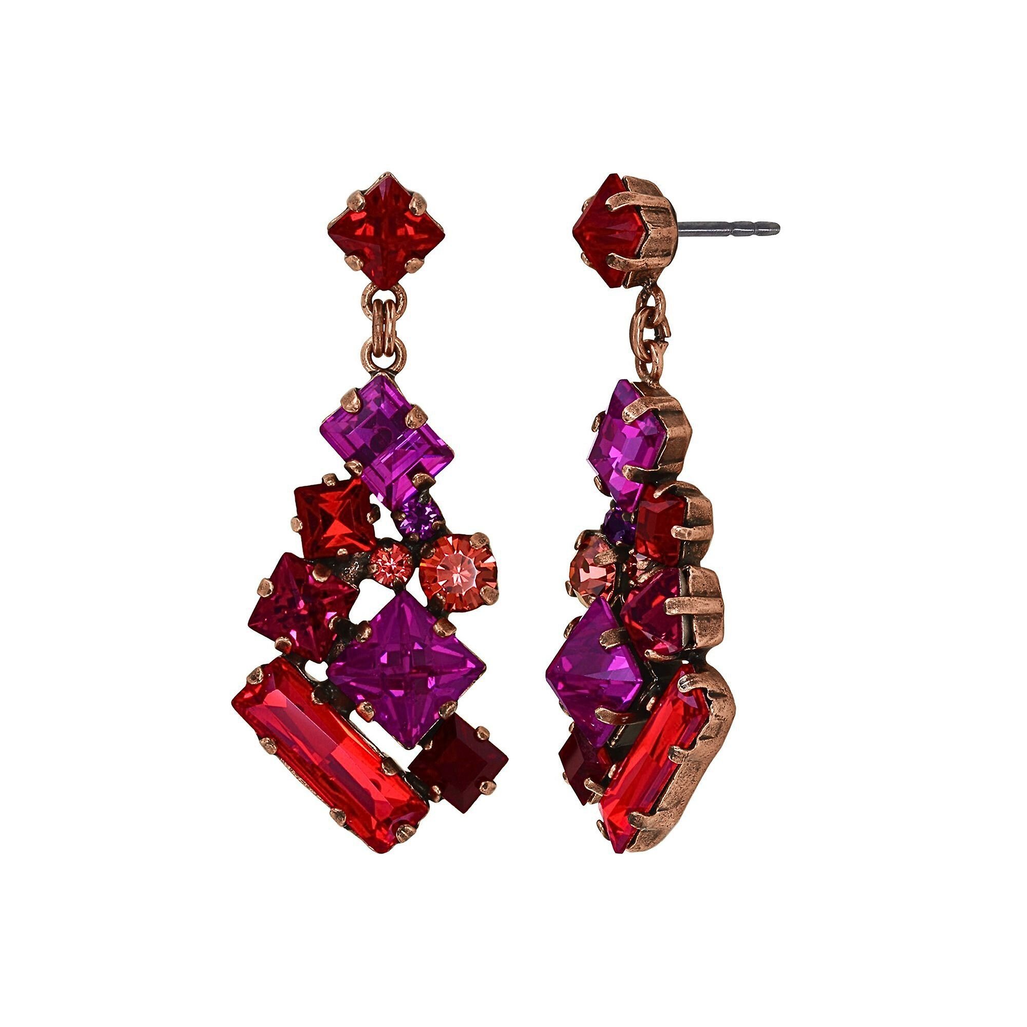 Kép Earring stud dangling Straight to Las Vegas Red  