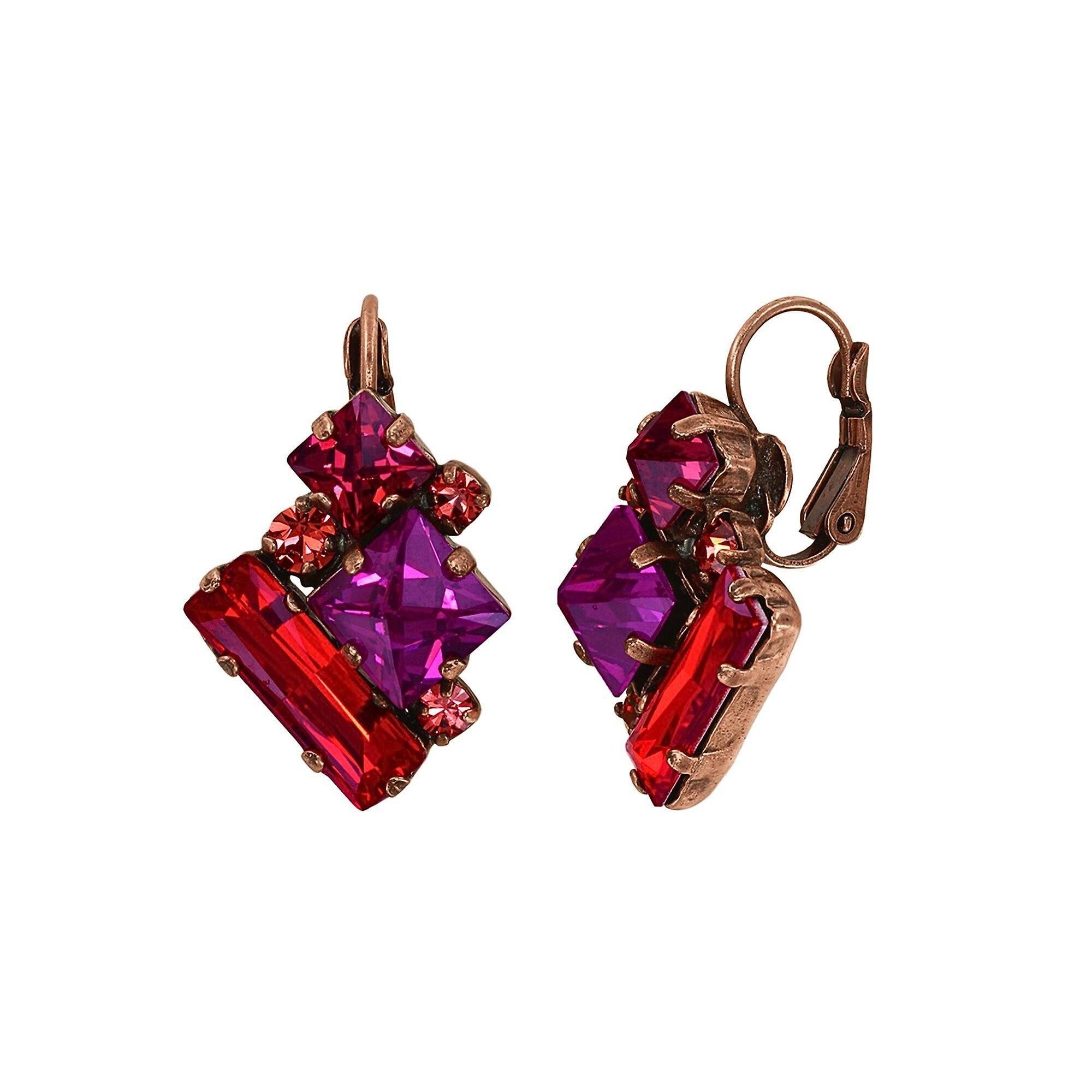 image for Earring Eurowire Straight to Las Vegas Red  