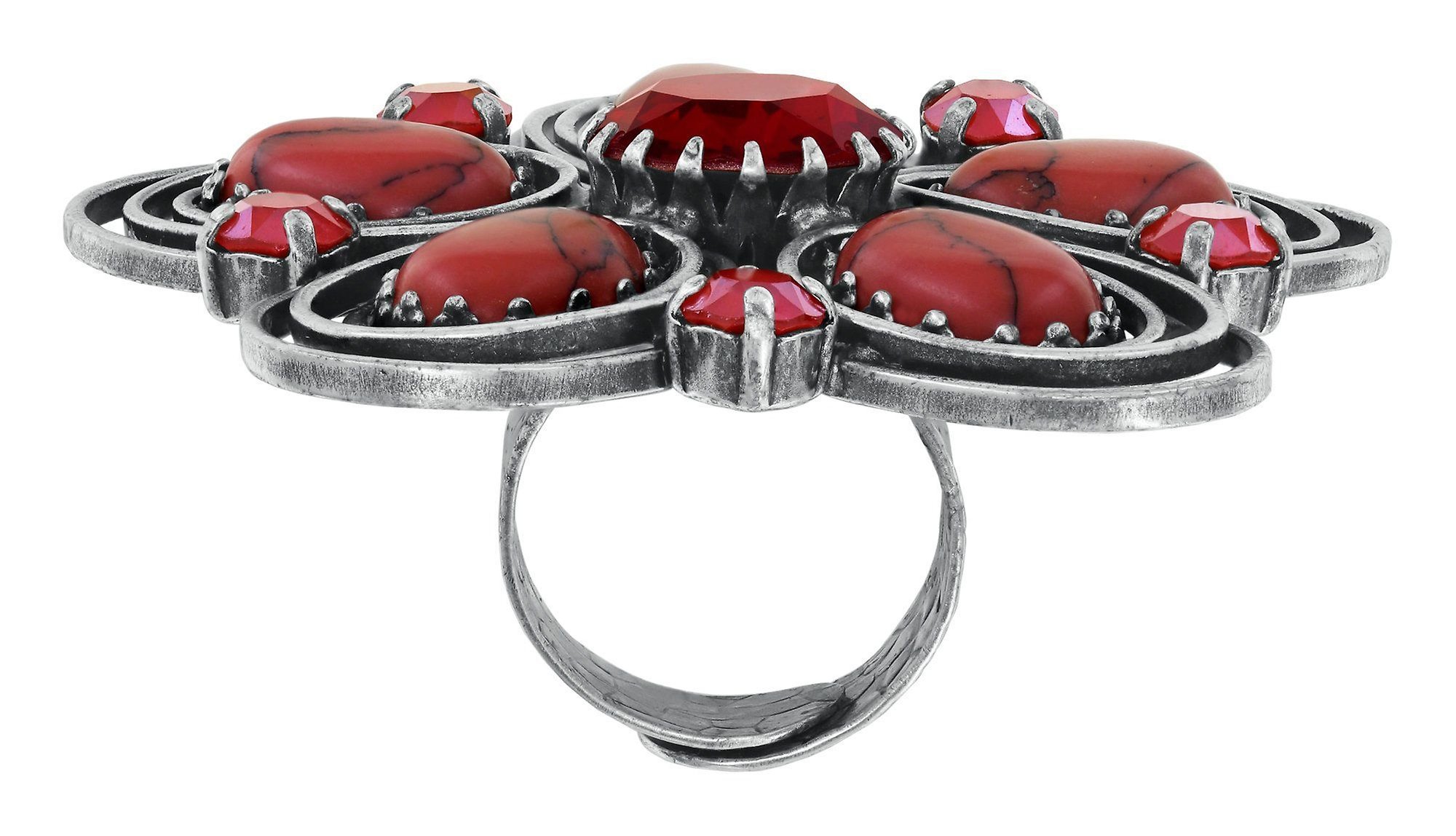 image for Ring Boho Twist Red / Orange  size XL
