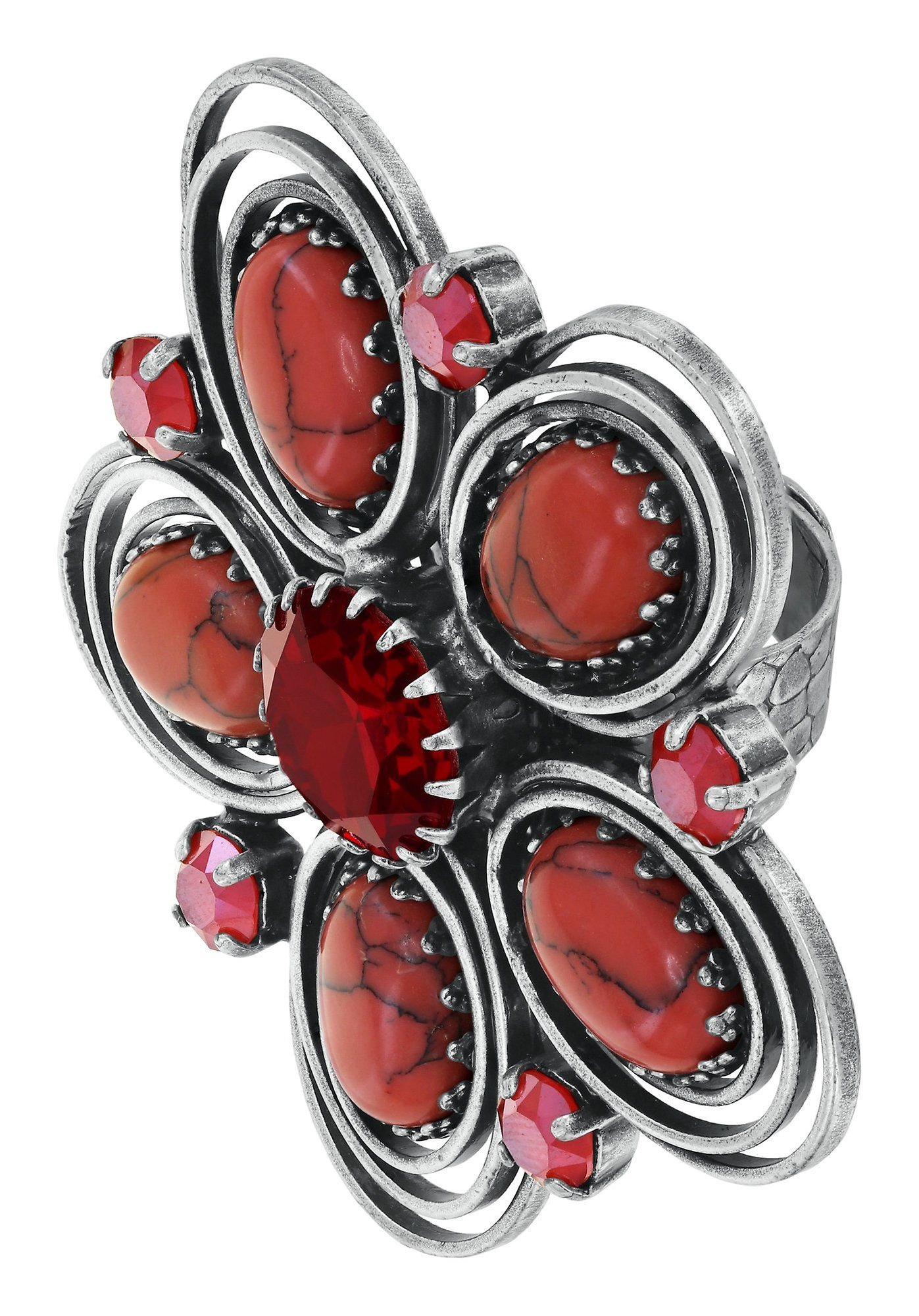 image for Ring Boho Twist Red / Orange  size XL