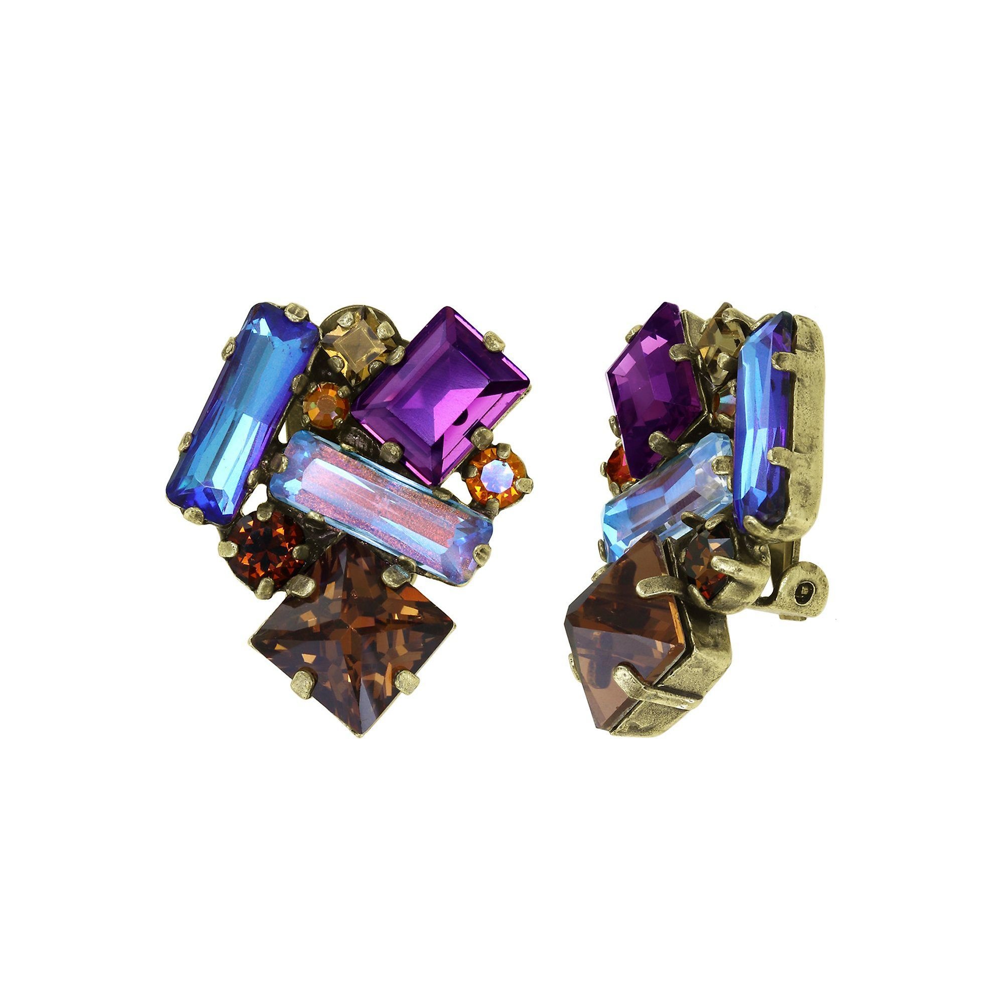 image for Earring Clip Straight to Las Vegas Brown / Lila  