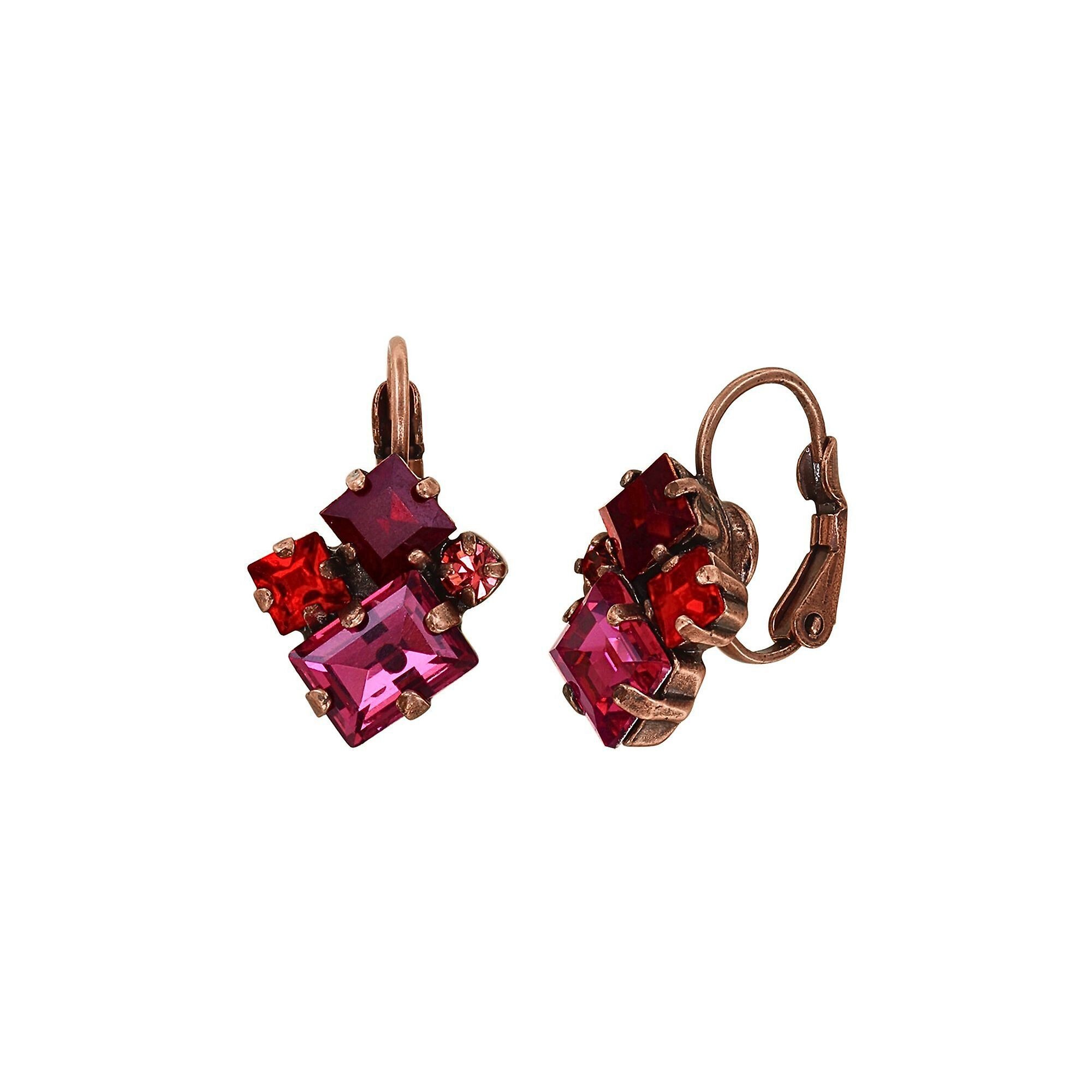 image for Earring eurowire Straight to Las Vegas Red  