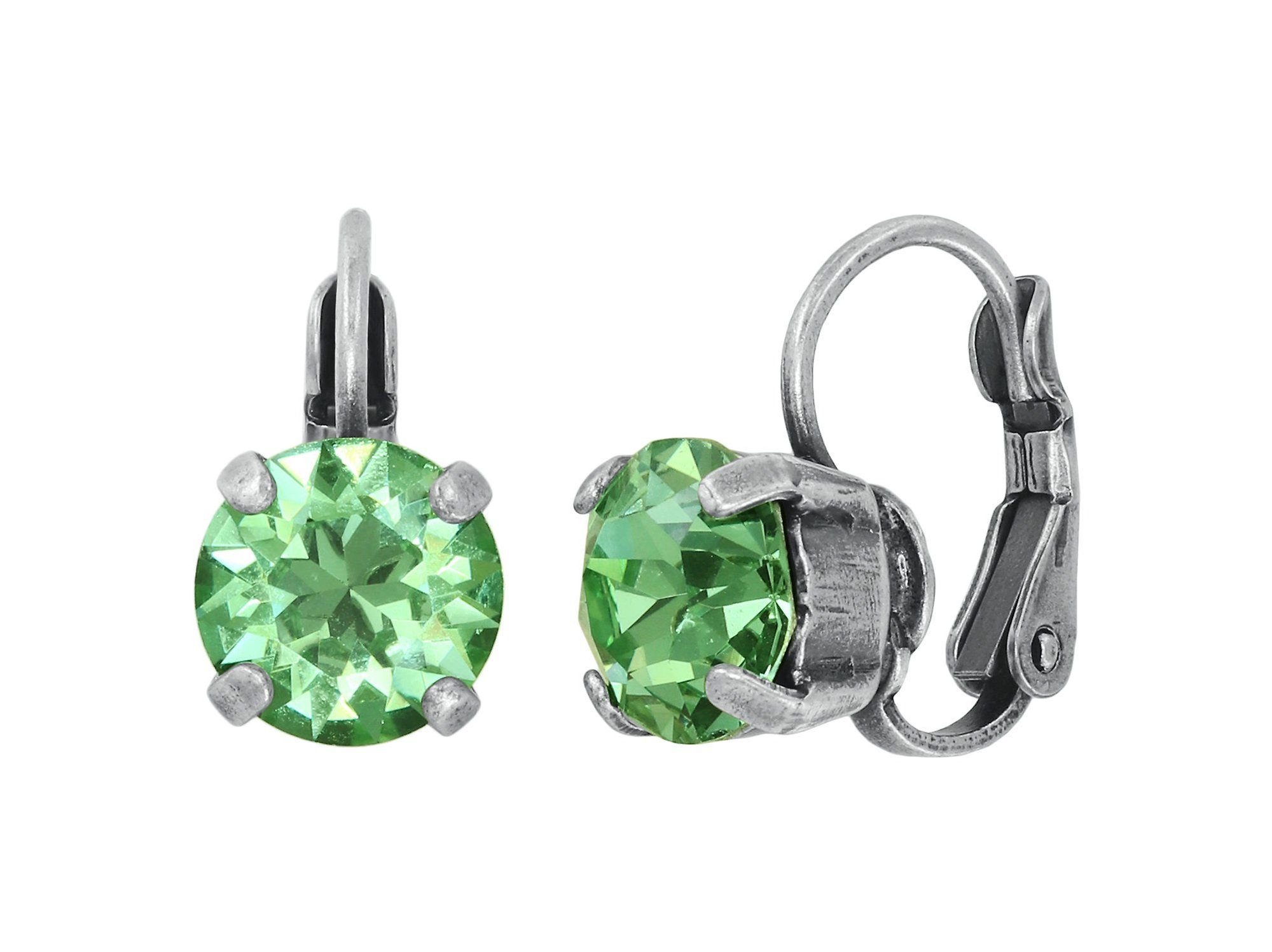 image for Earring Eurowire Black Jack Green peridot SS 39