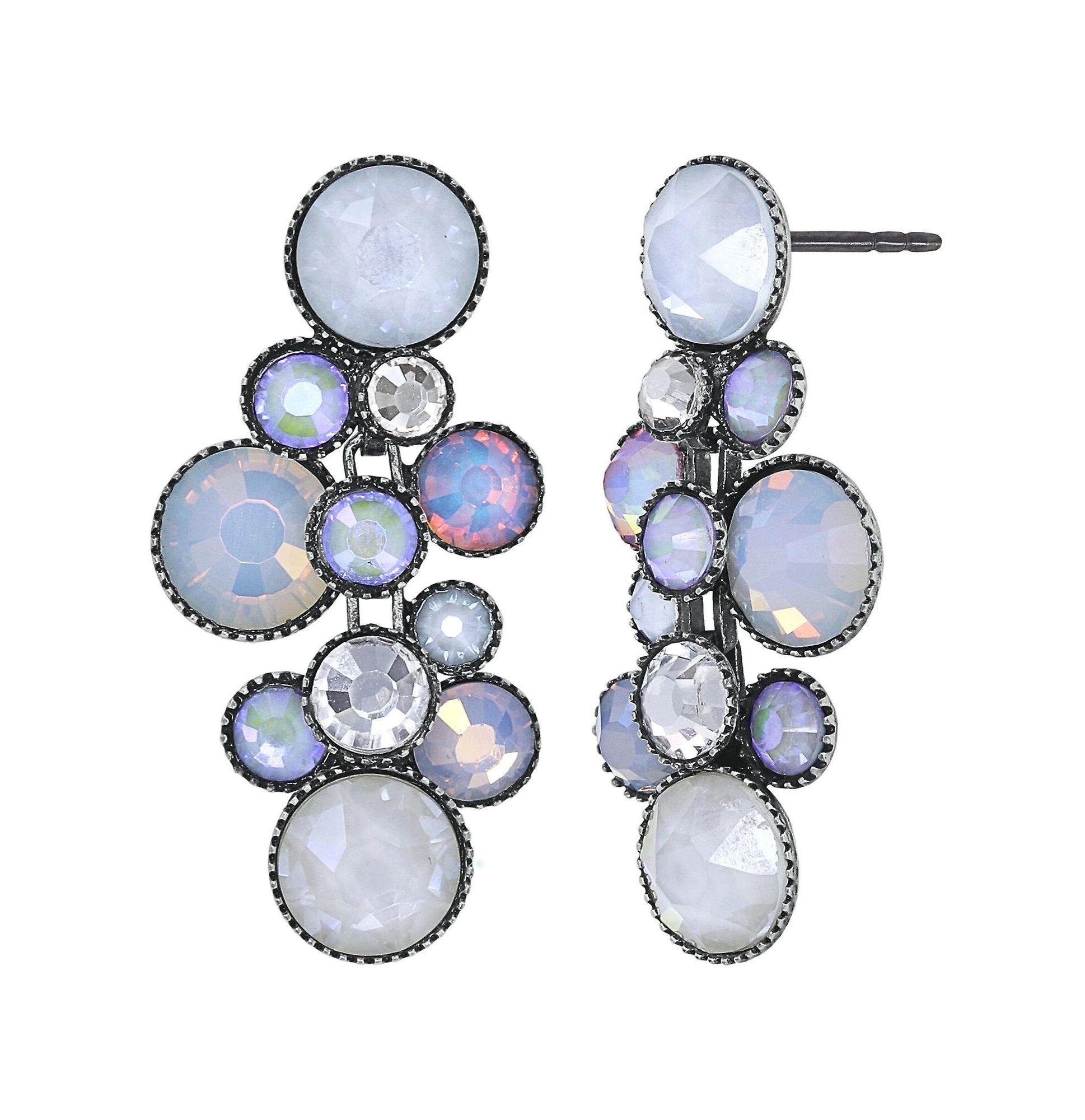 image for Earring Stud Dangling Water Cascade White  