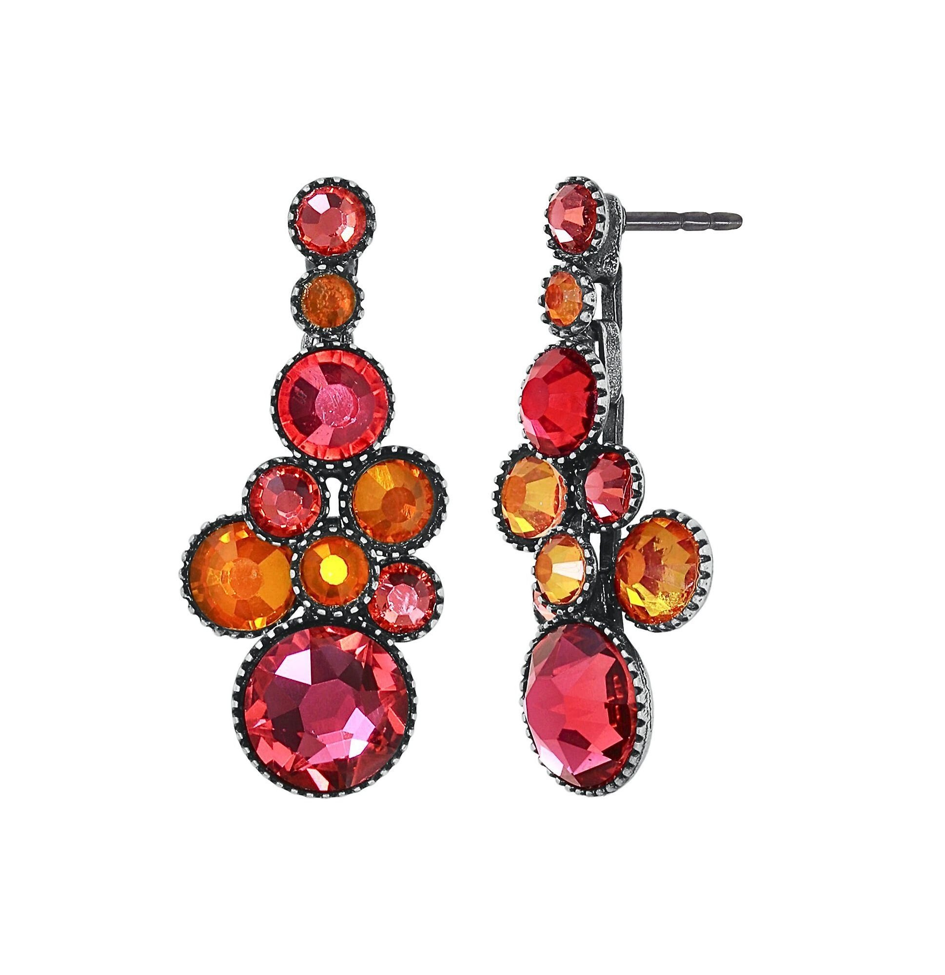 image pour Clou d'oreille pendant Water Cascade Coralline / Orange  