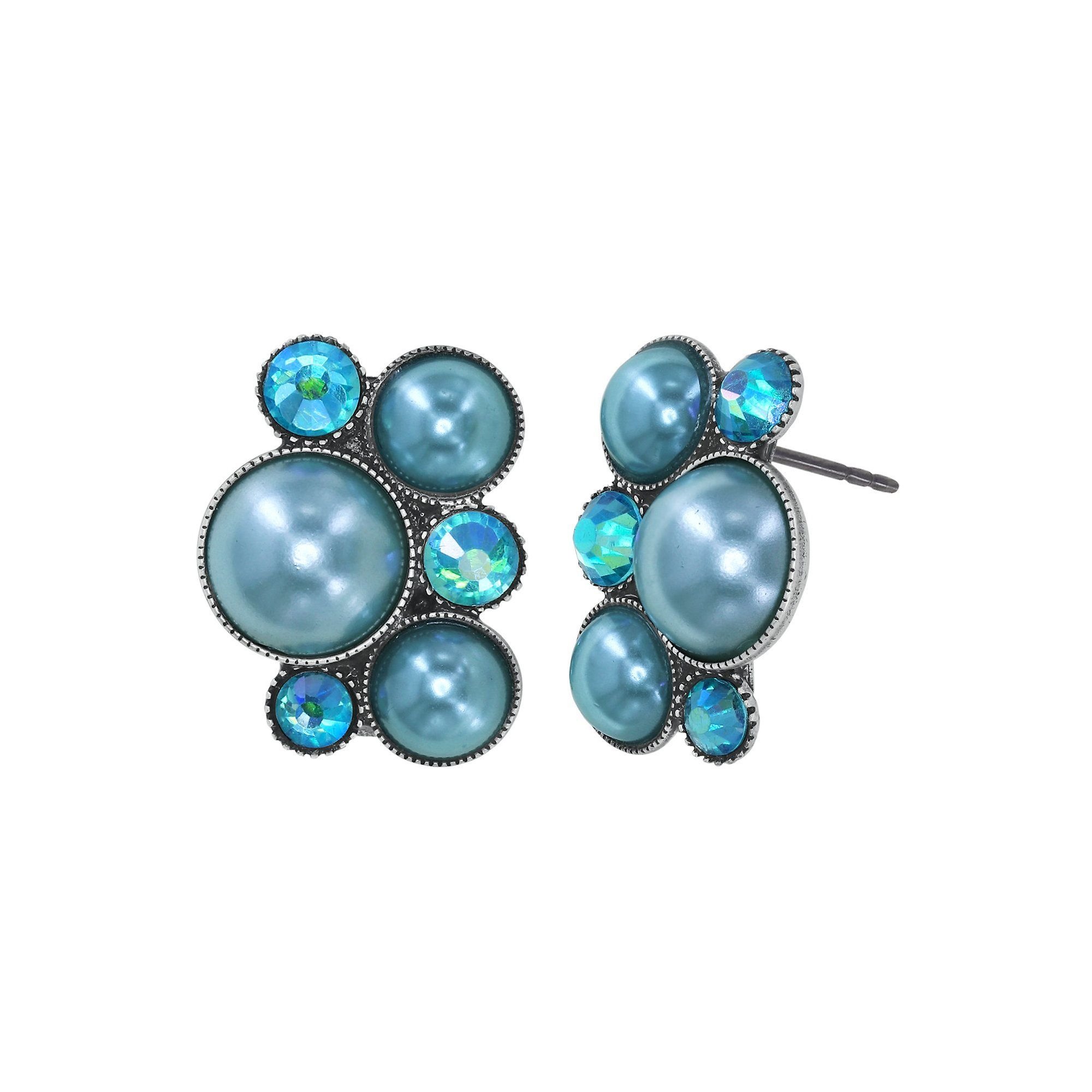 Bild für Ohrstecker Bubble Cascade Blau  