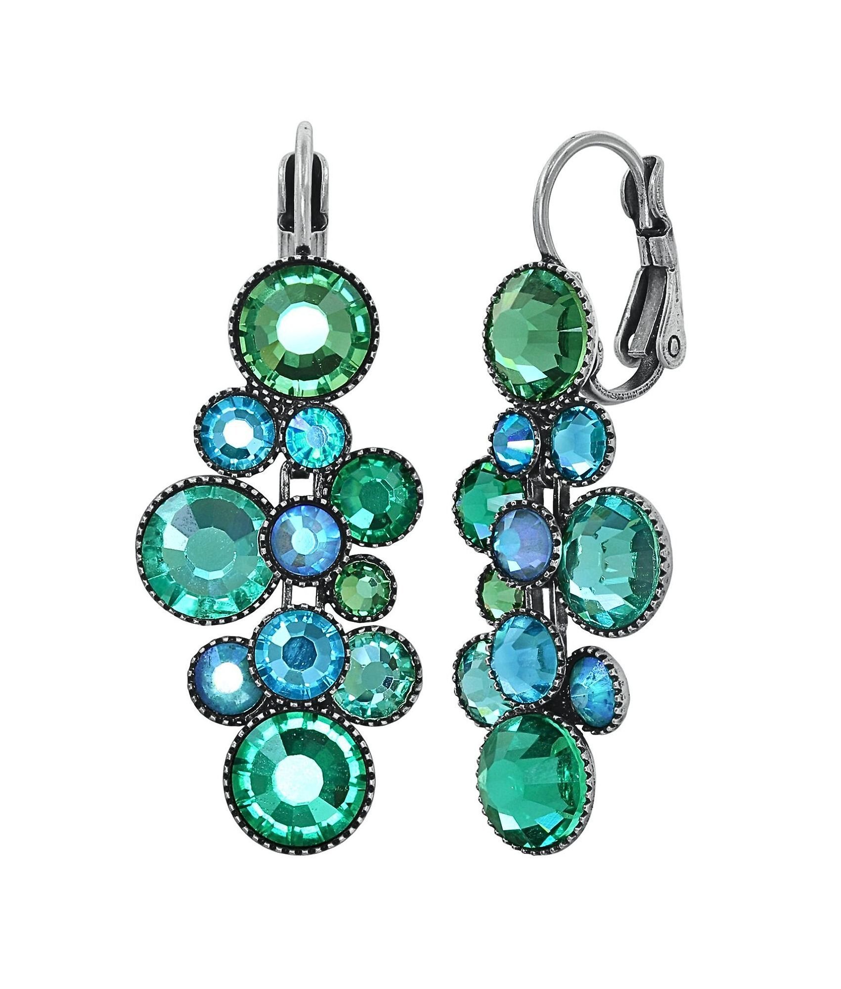 image pour Boucles d'oreilles Eurowire pendantes Water Cascade Vert  