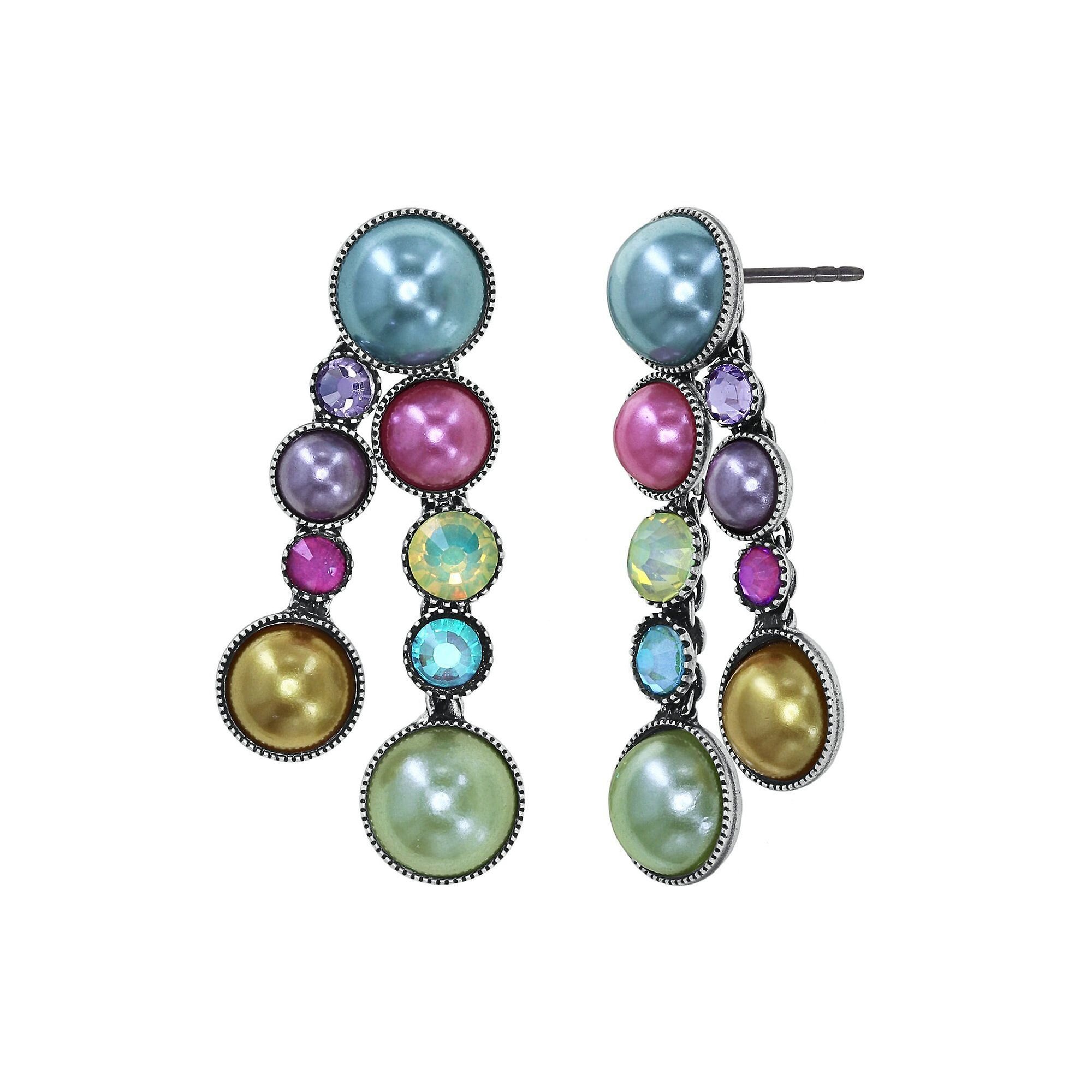 image pour Clou d'oreille pendant Bubble Cascade Multi  