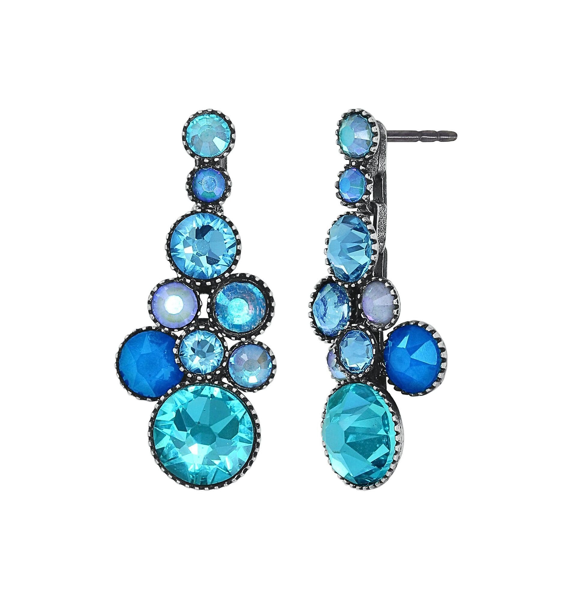 image pour Clou d'oreille pendant Water Cascade blue  