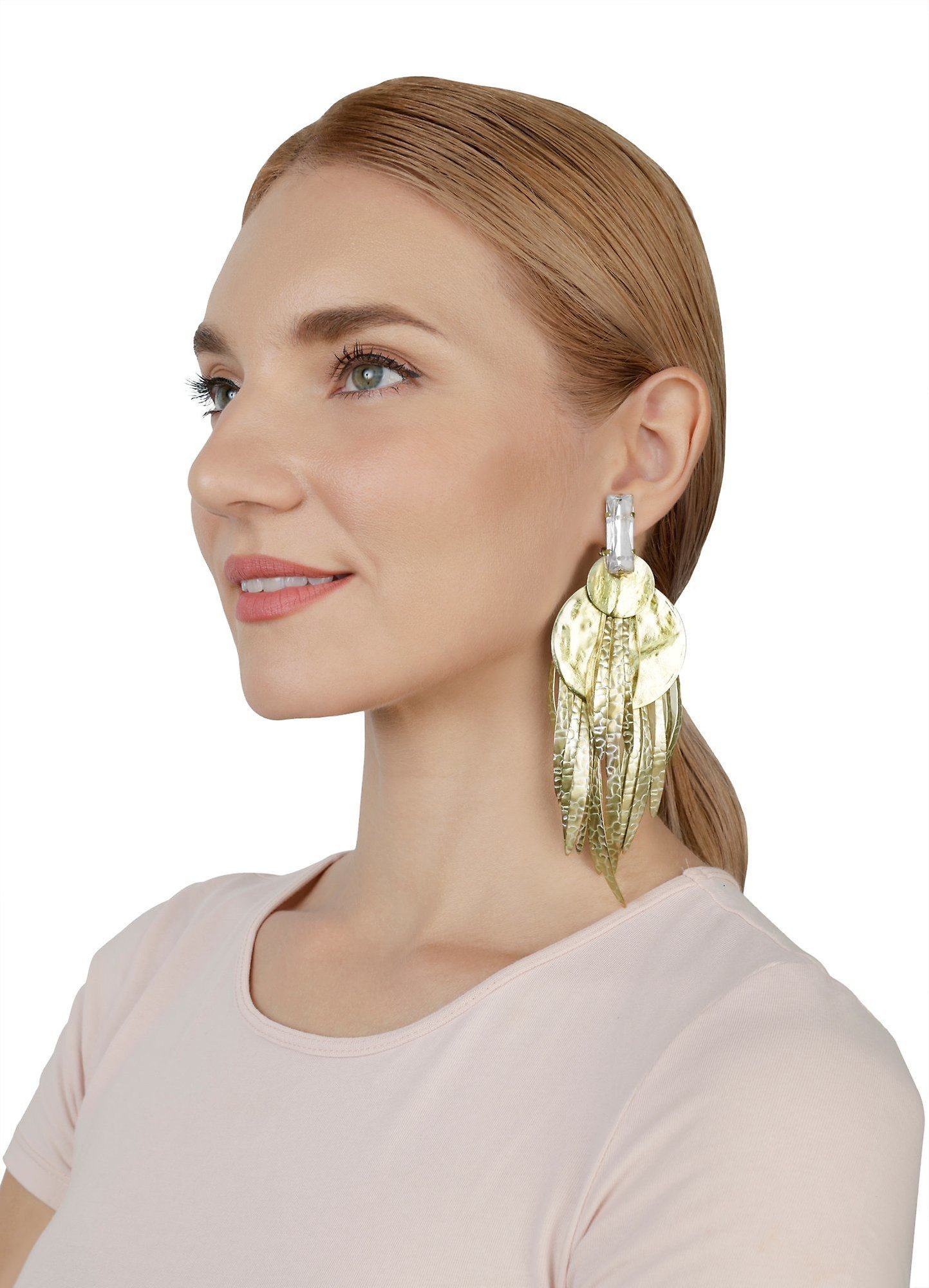 Bild für Ohrring Clip Global Glam shiny brass  